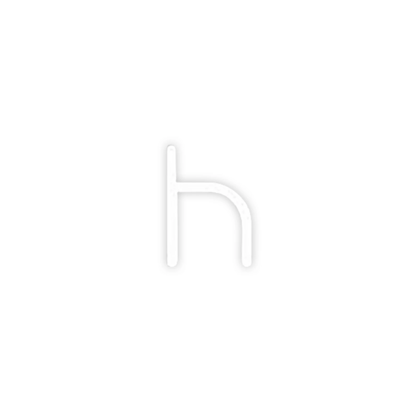 Artemide Alphabet of Light pared minúscula h