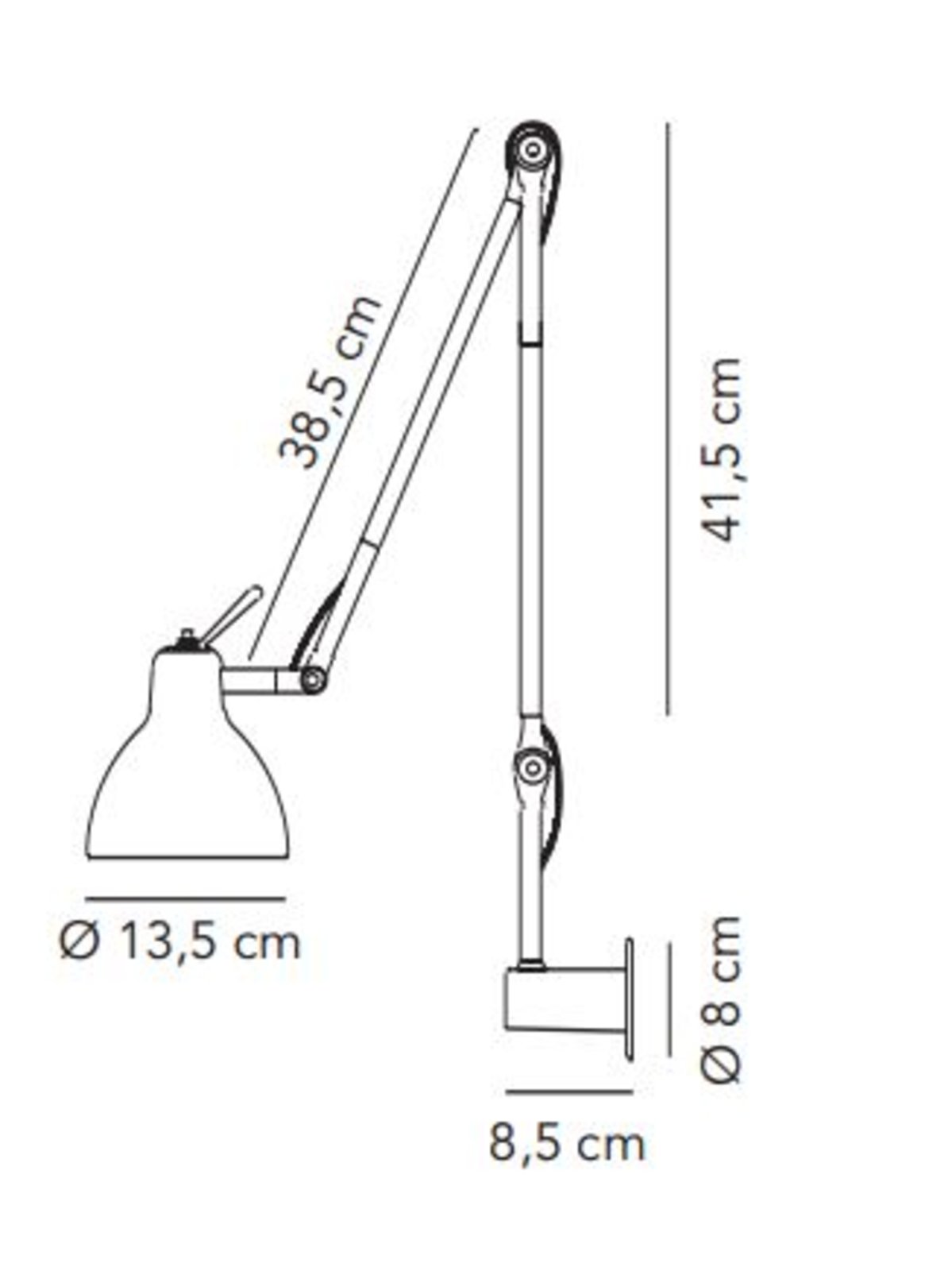 Luxy W2 Vägglampa Alu/Röd - Rotaliana