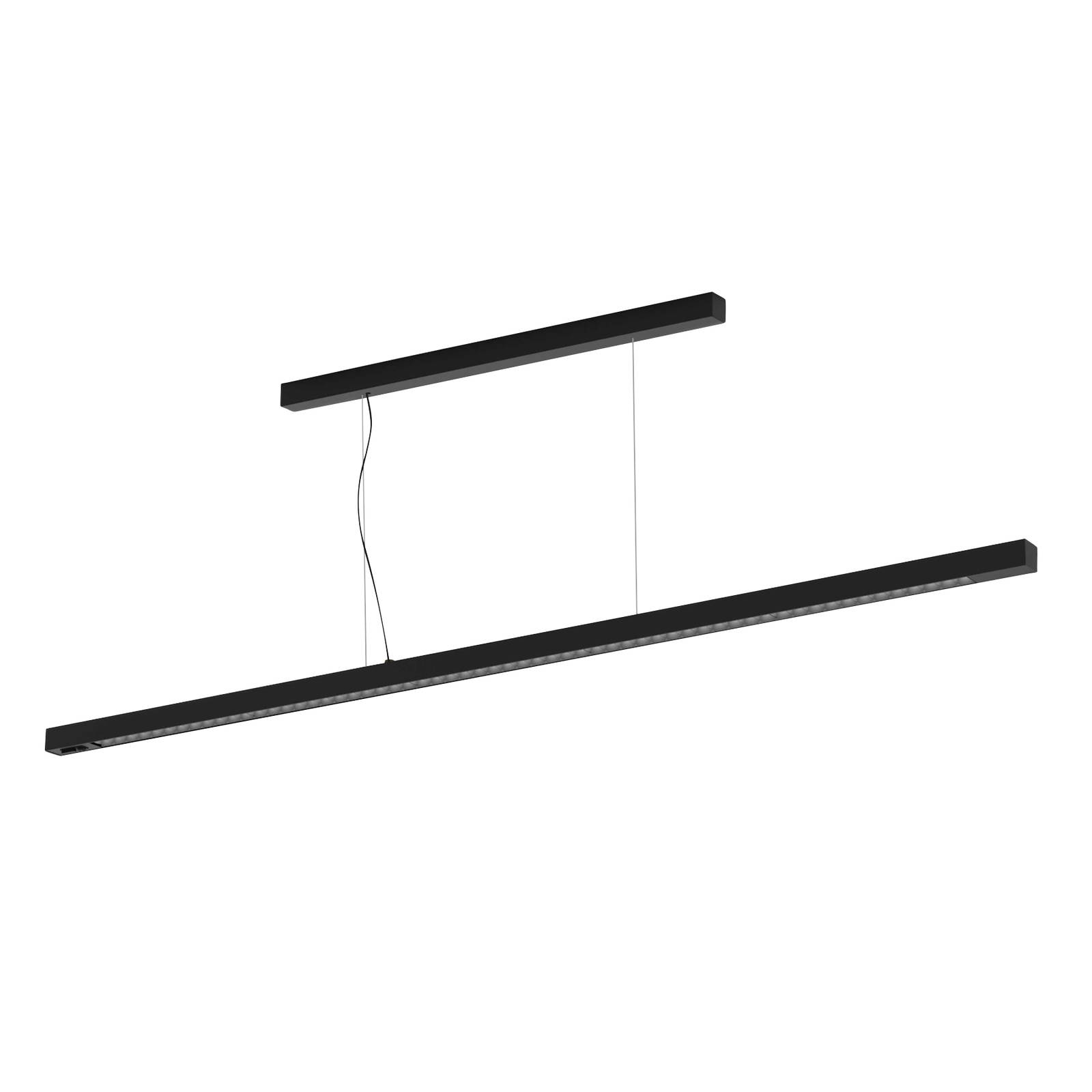 Molto Luce Lens Single PDI sospens sensore nero, per studio / ufficio, profilo di alluminio estruso, 53 W, lunghezza: 160.3 cm, larghezza: 3.5 cm, altezza: 3.5 cm