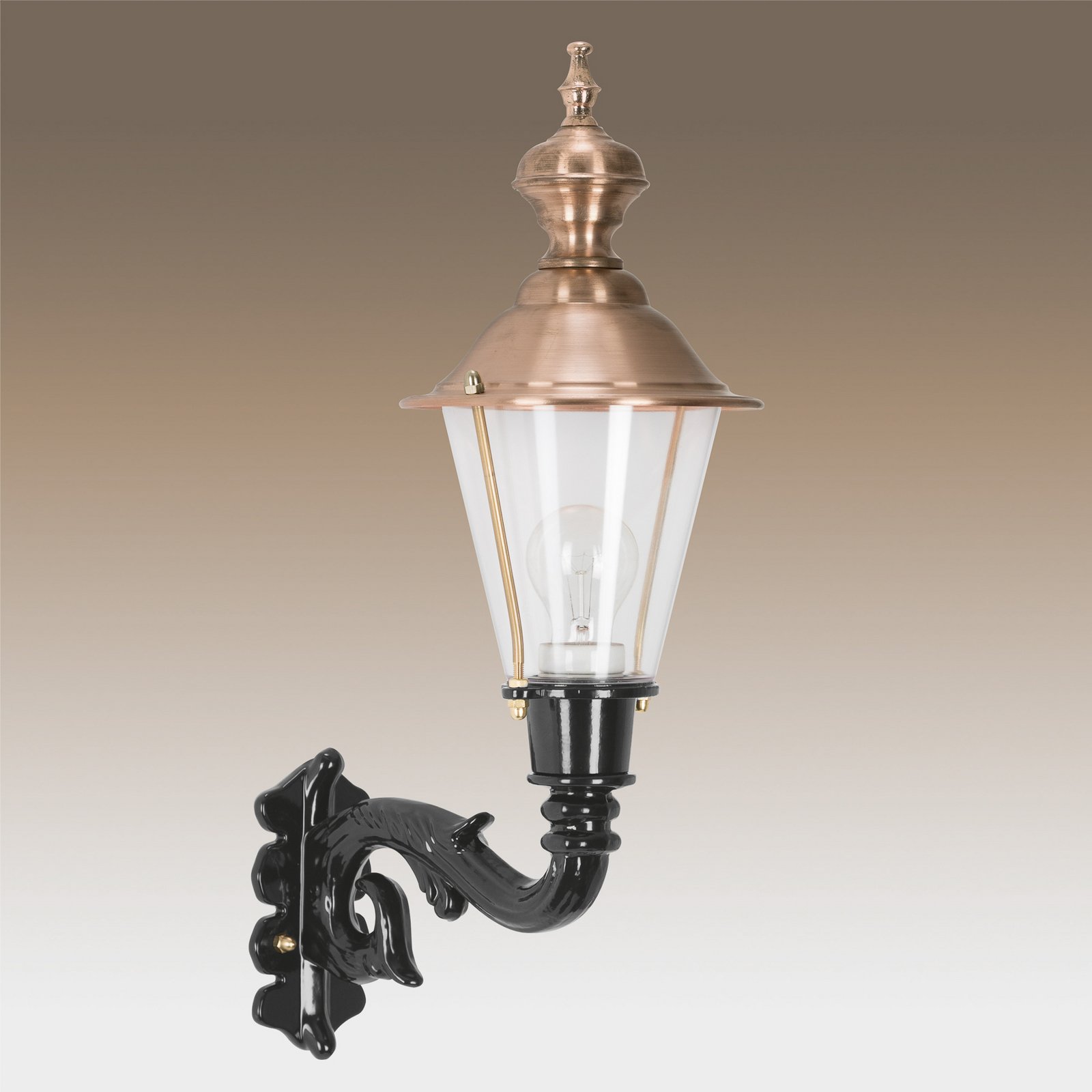 Kinkiet zewnętrzny HOORN, oprawa górna, czarny