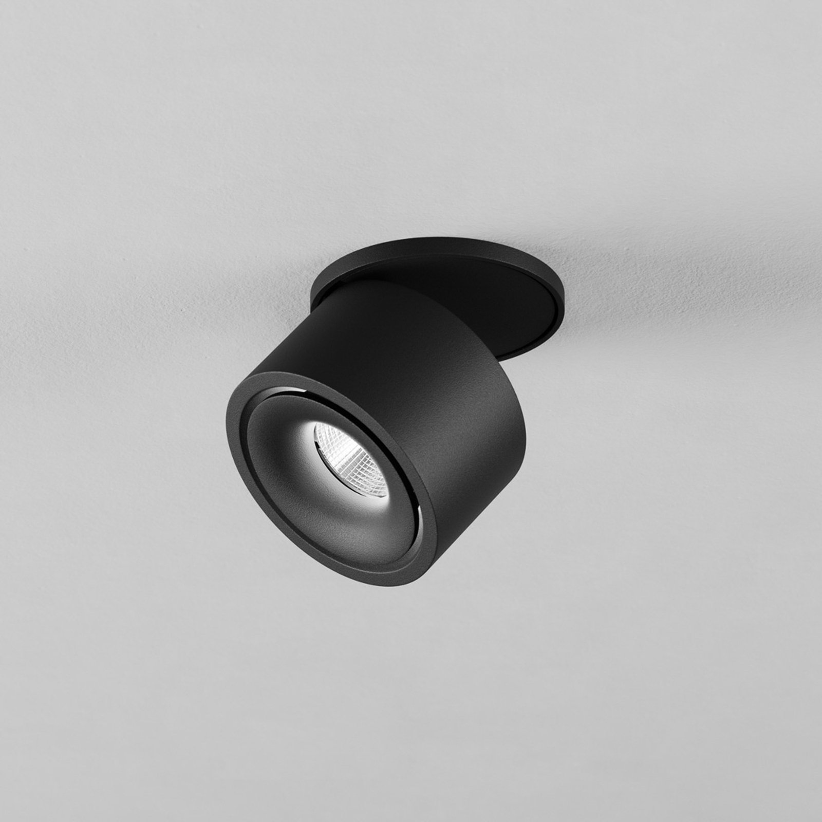 EGG recessed spotlight DL Clippo S EP, black/black DTW Ø 7.5cm