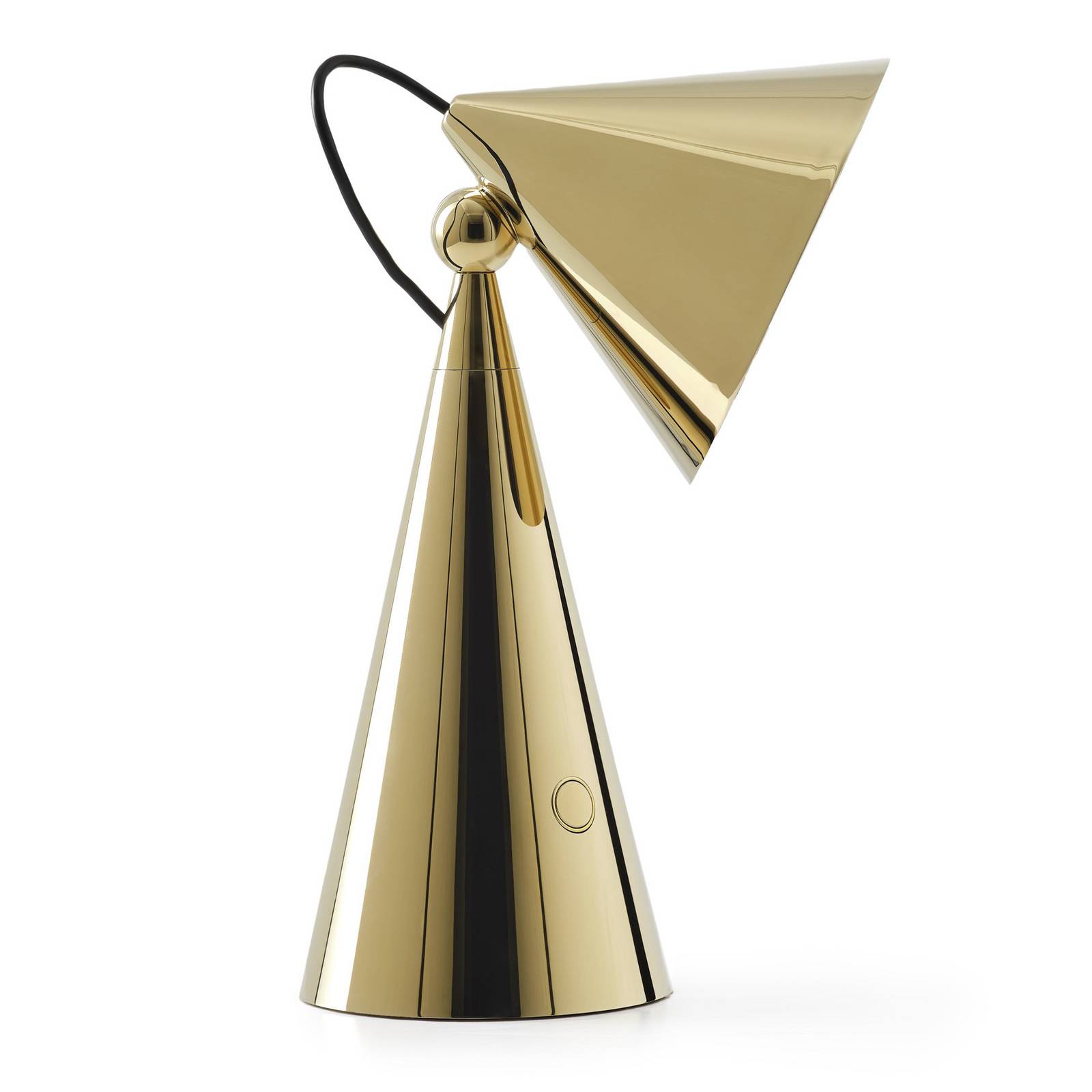 Tom Dixon lampa stołowa LED Pose, kolor złoty, wysokość 25 cm