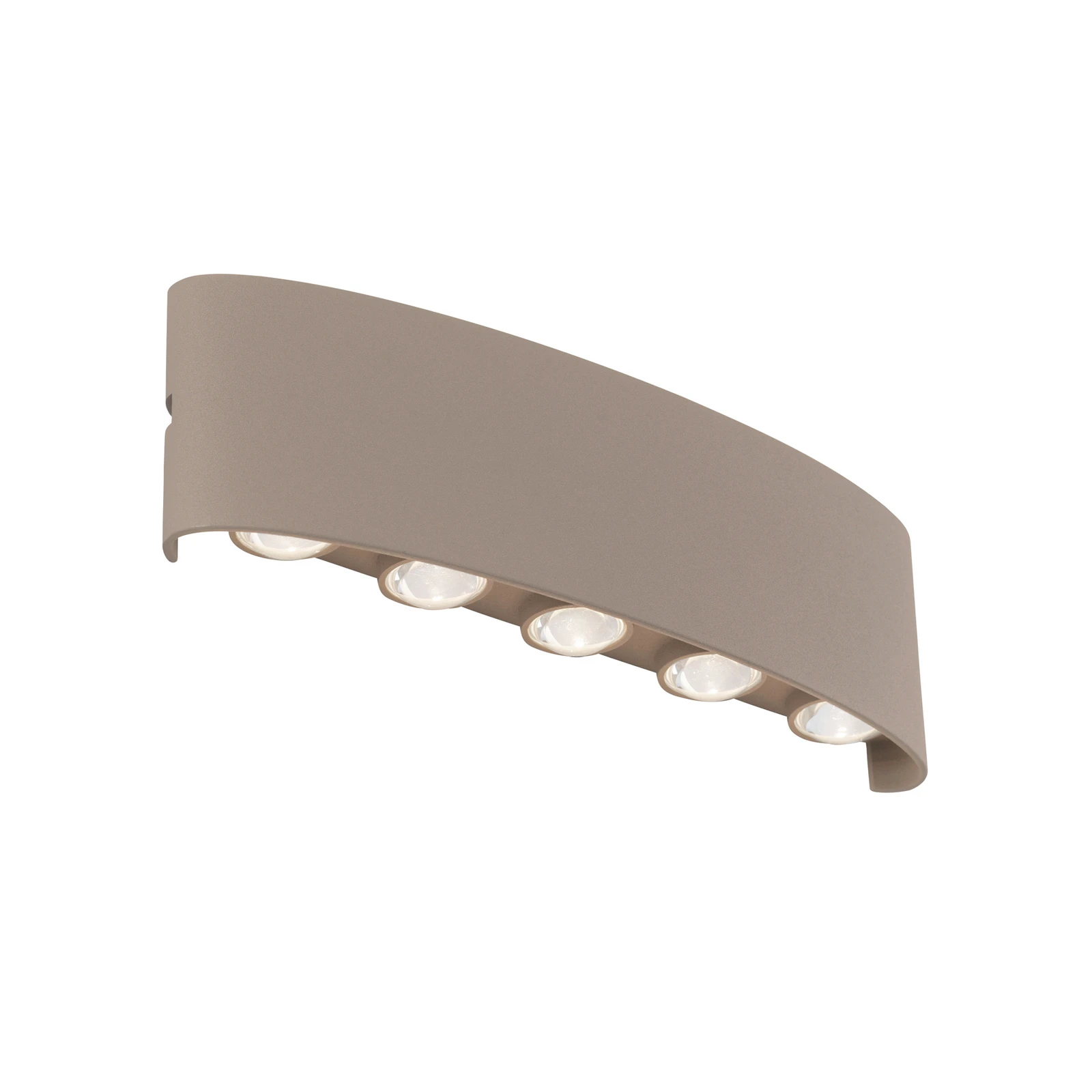 Paul Neuhaus LED lauko sieninis šviestuvas Carlo, 27 cm, smėlio spalvos