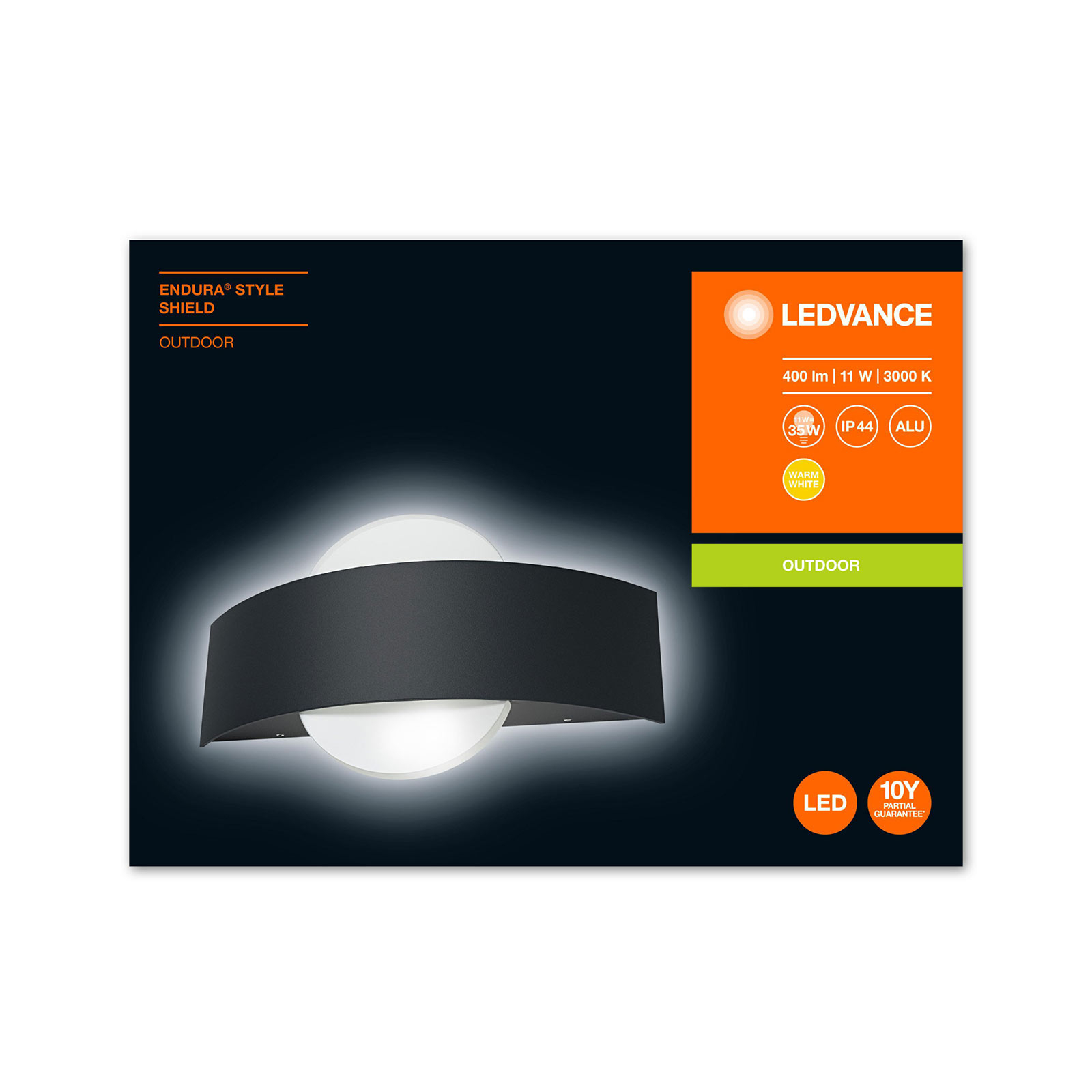 LEDVANCE Endura Style Shield Round utendørs lampe