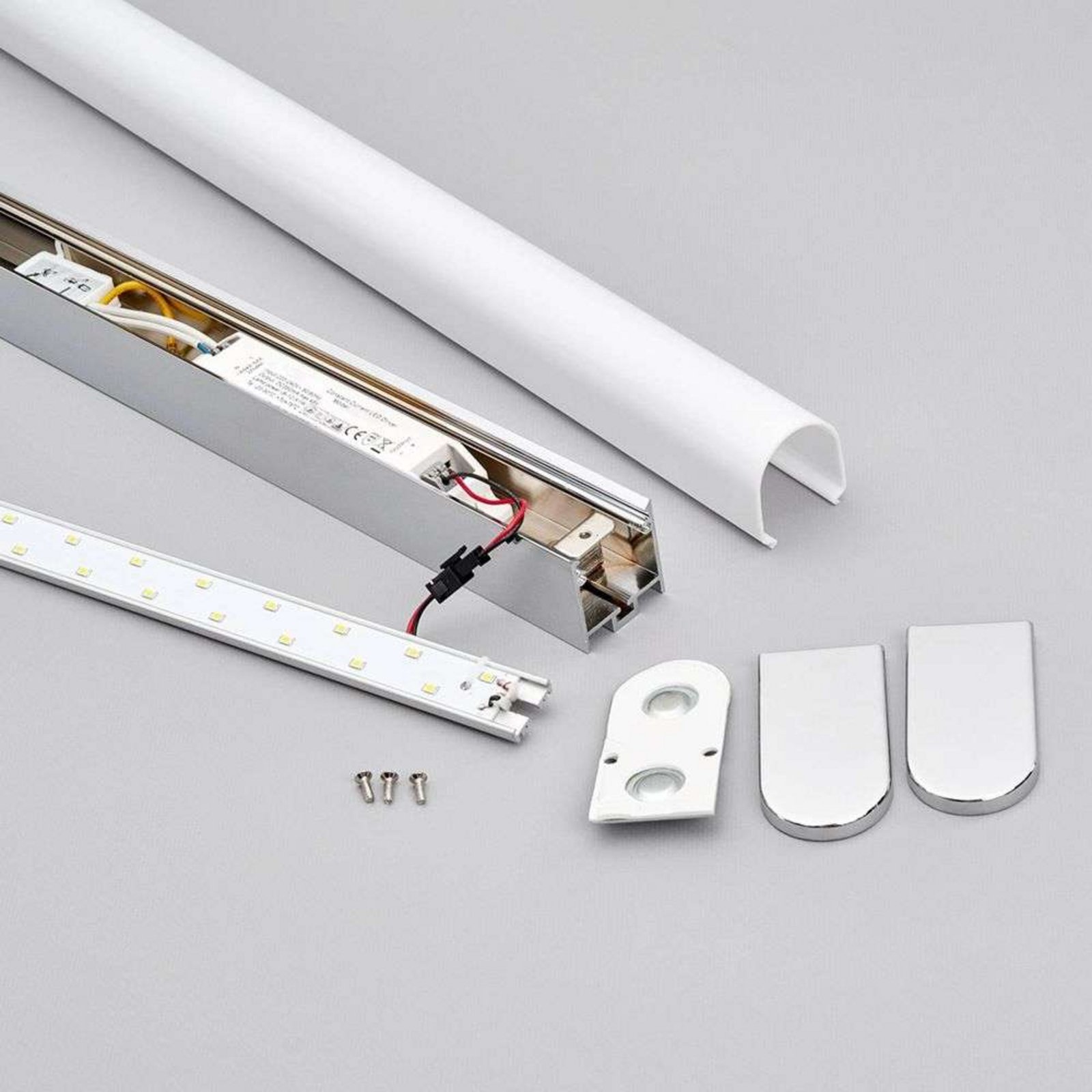 Philippa Round LED Seinävalaisin L88 Chrome/White - Lindby