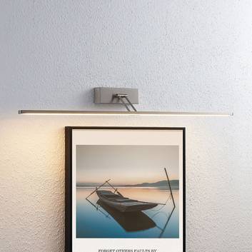 Lucande Thibaud LED-gallerilampe, nikkel, 83,4 cm