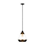 Hanglamp Lonceng van glas, goud decor