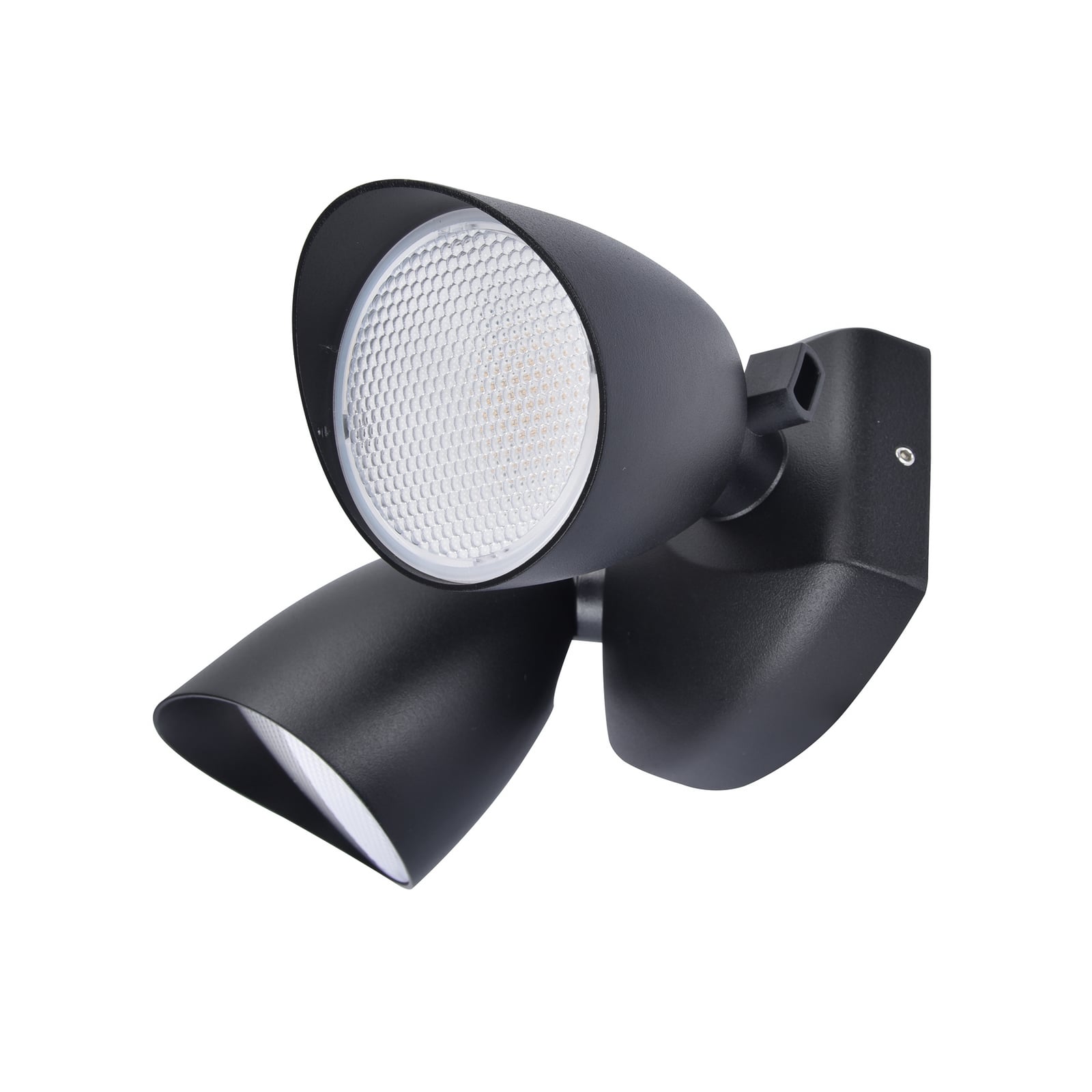 LED-Außenwandstrahler SHRIMP, schwarz, 20 W, 2-flg., IP54