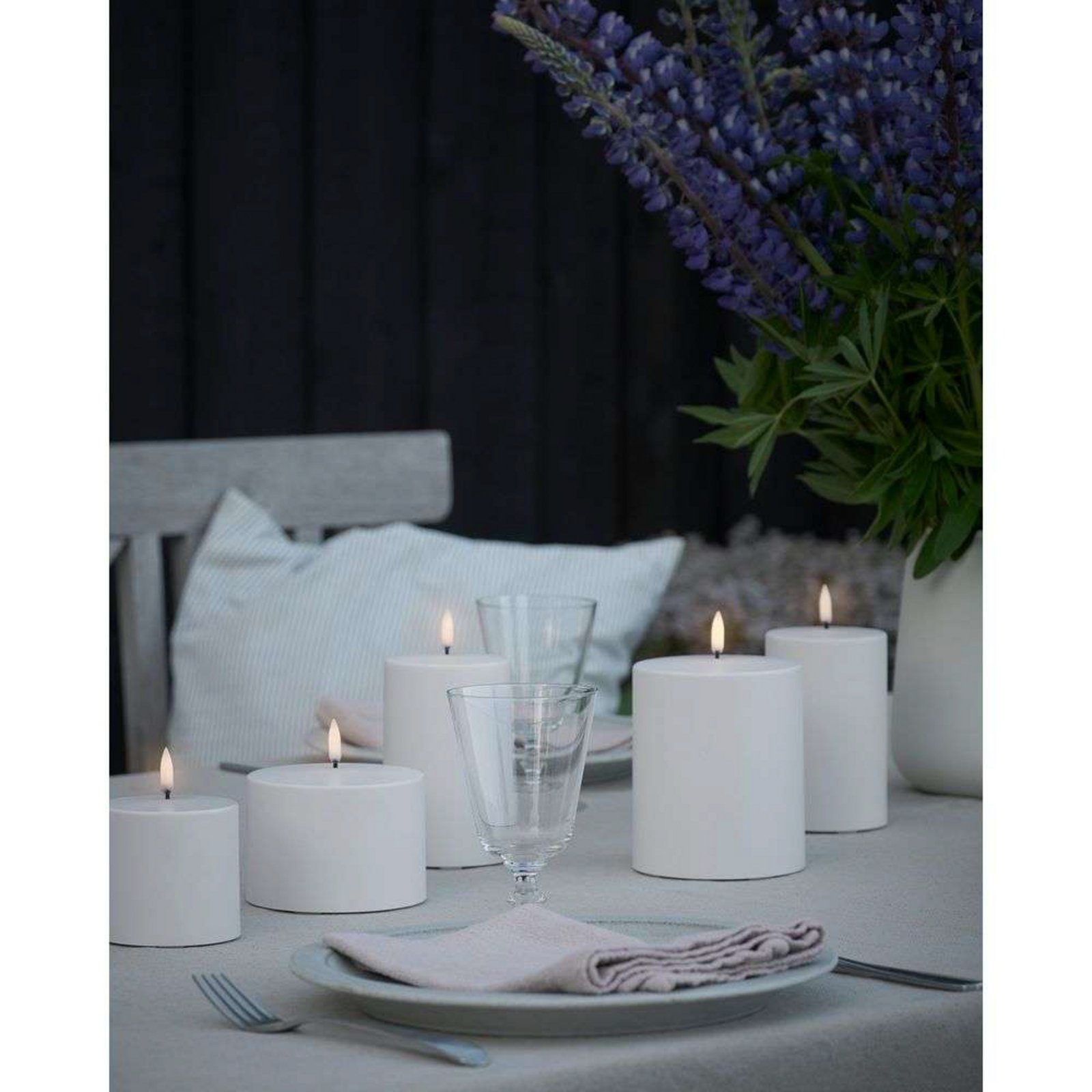 Pillar Candle LED Outdoor 7,8 x 17,8 cm White - Uyuni Lighting