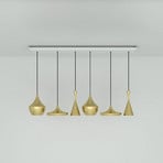 Beat Range Linear Lampada a sospensione, ottone, a 6 luci - Tom Dixon