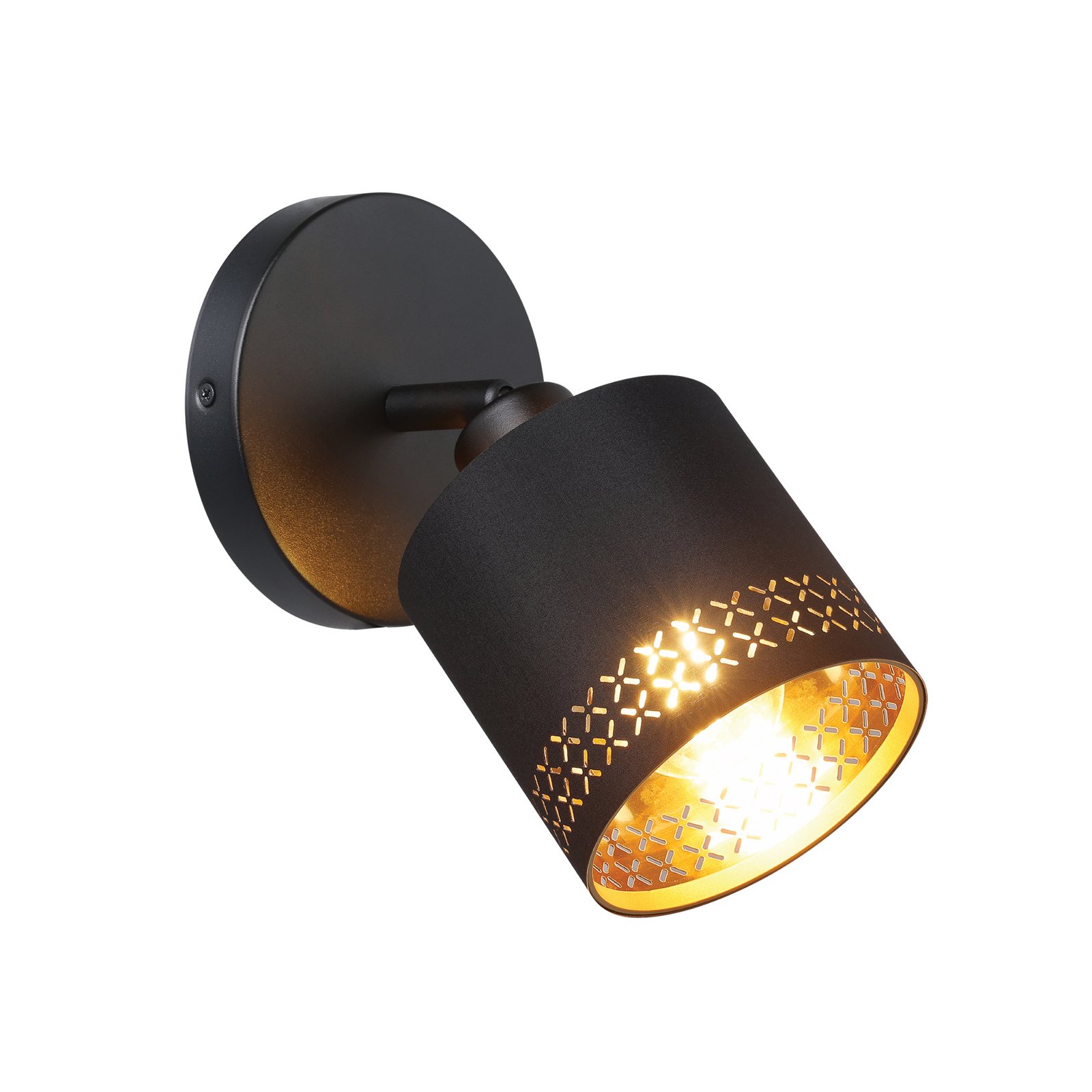 Nástenné bodové svetlo Esteperra čierna/zlatá 1pl.