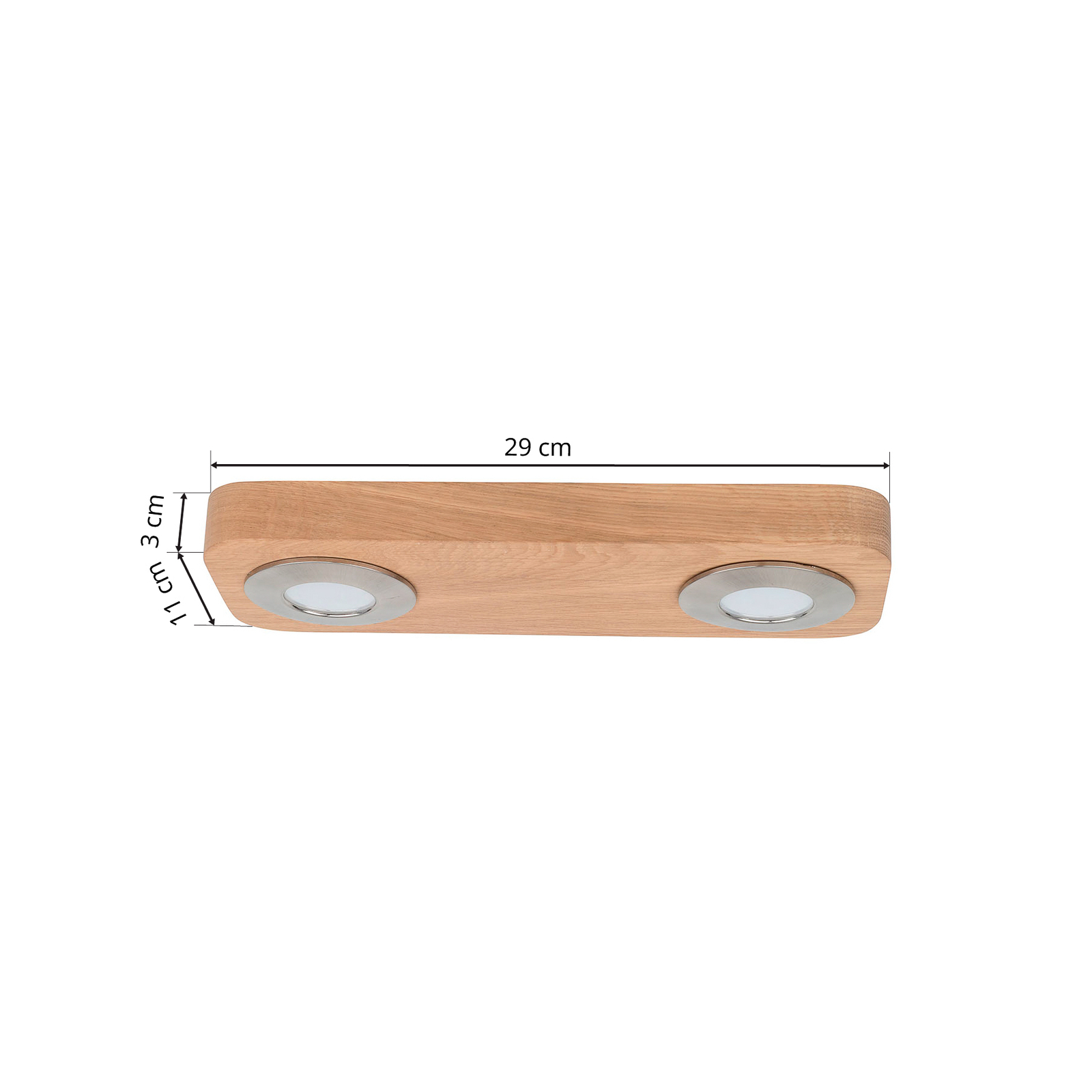 Sunniva LED ceiling lamp in a natural wood design