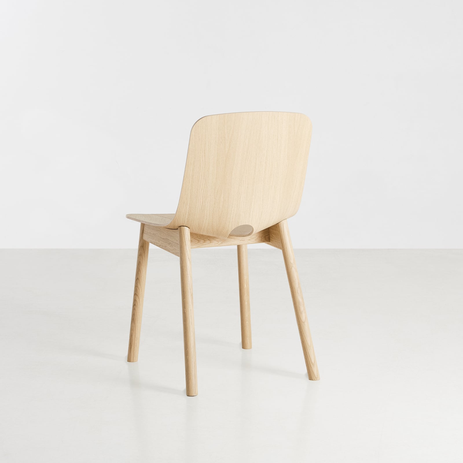 Chaise Mono, bois clair, hauteur 78 cm, chêne - Woud