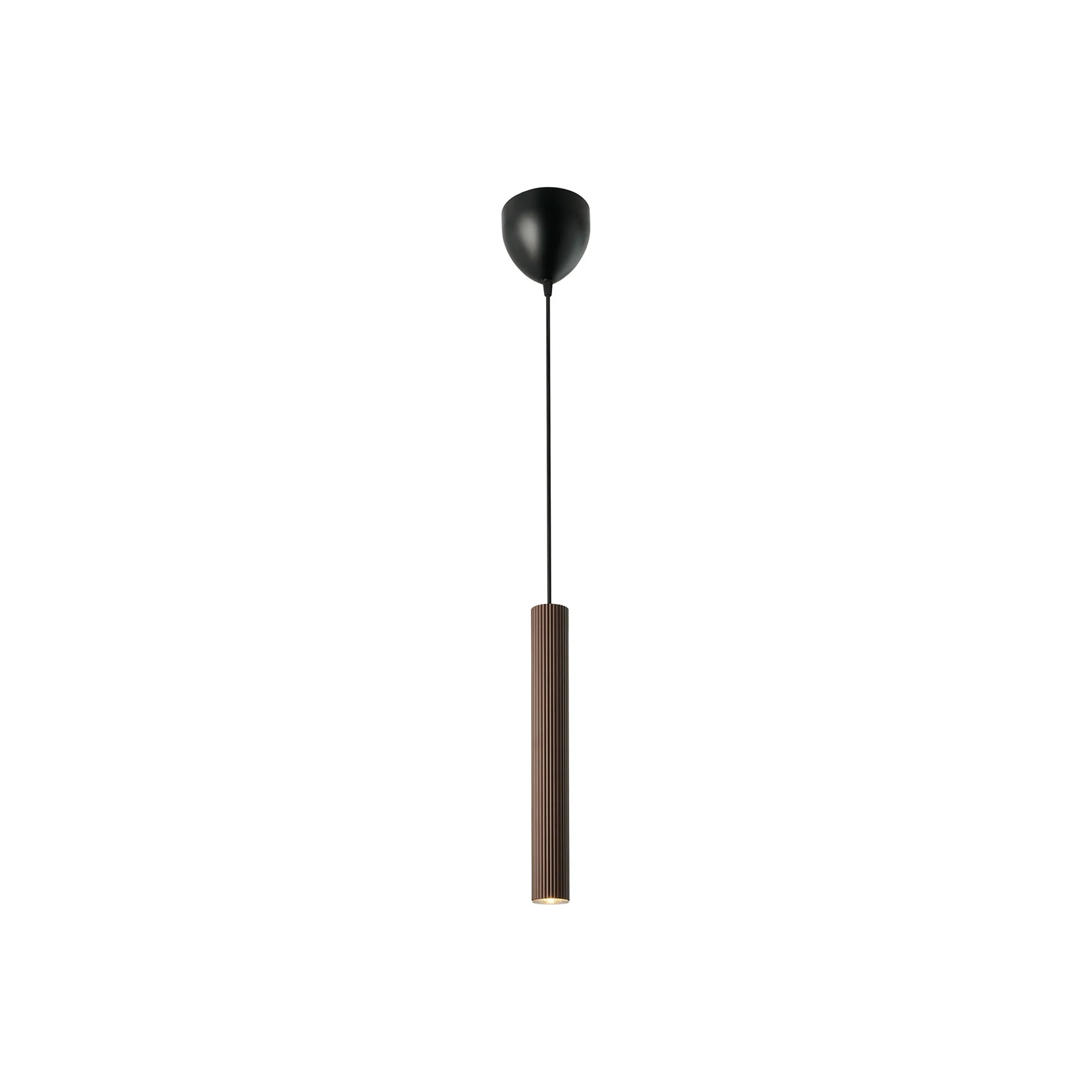 Suspension Vico, abat-jour métallique, à 1 lampe, brun métallisé
