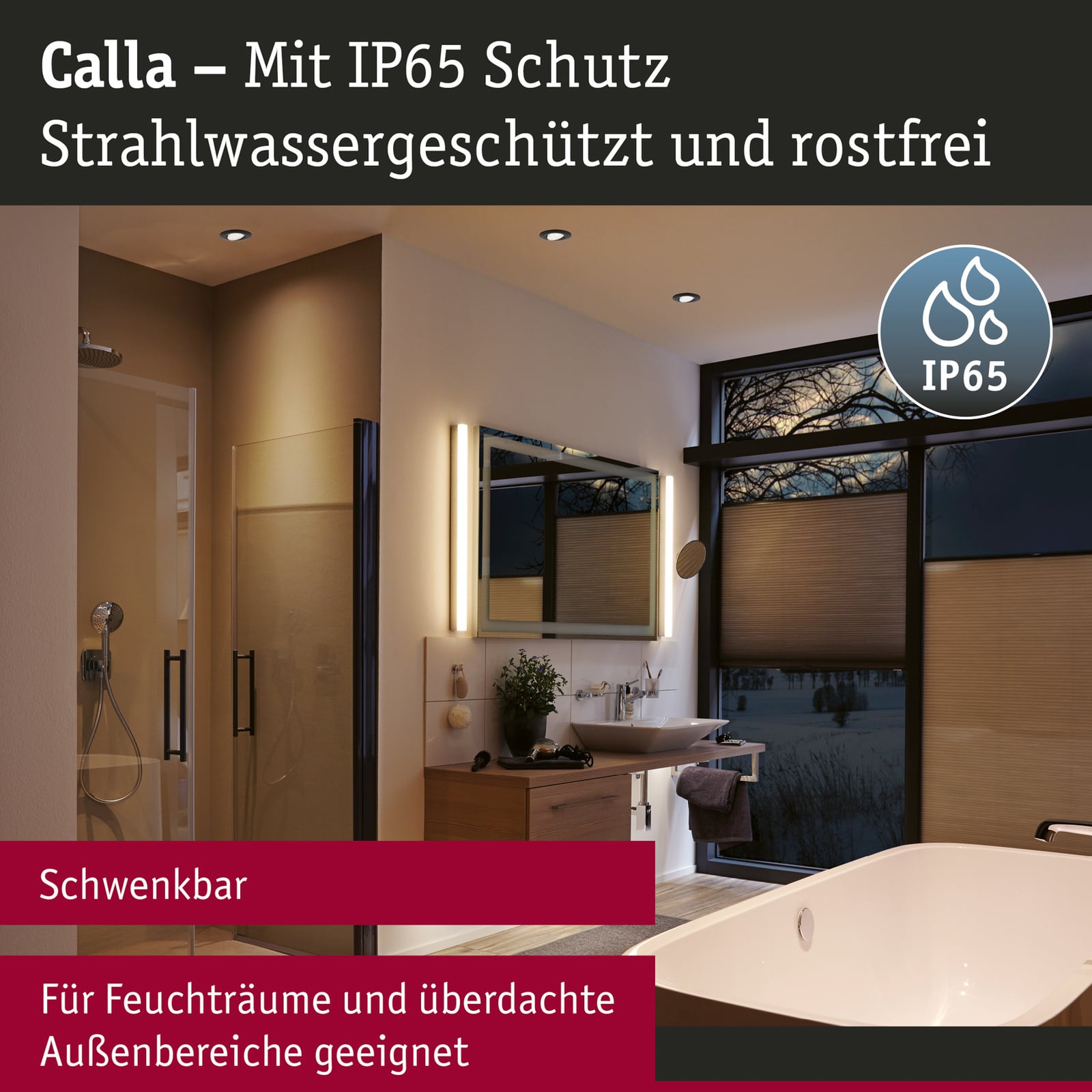 Calla, musta, kääntyvä, 4 000 K, 9 cm, 10 kpl – Paulmann Calla, musta, kääntyvä, 4 000 K, 9 cm, 10 kpl – Paulmann