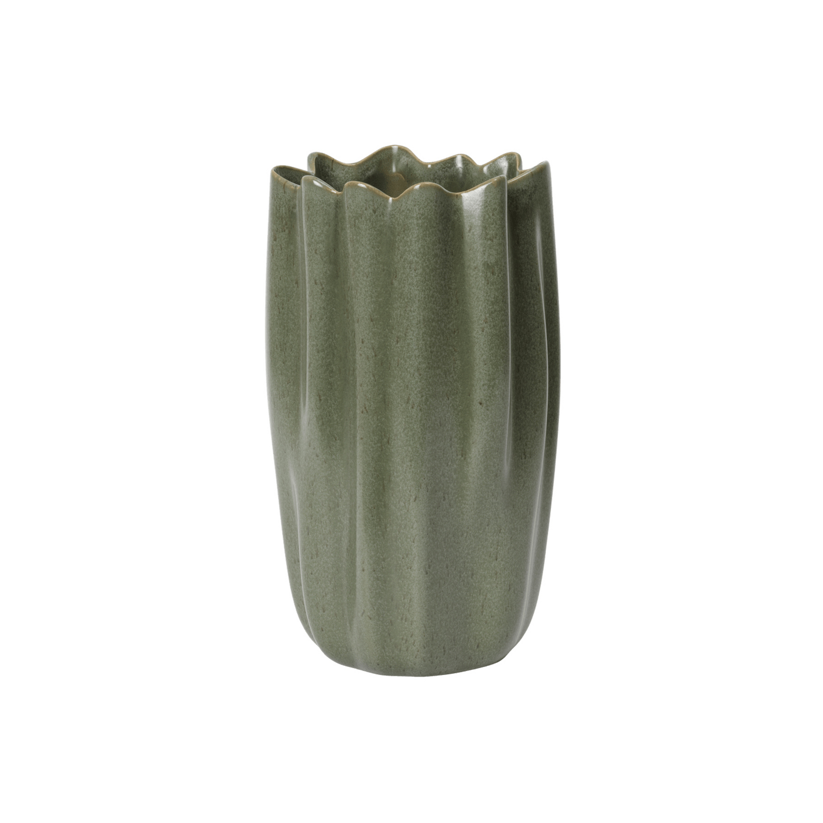 Nium vaas, saliegroen, hoogte 23 cm, aardewerk - ferm LIVING