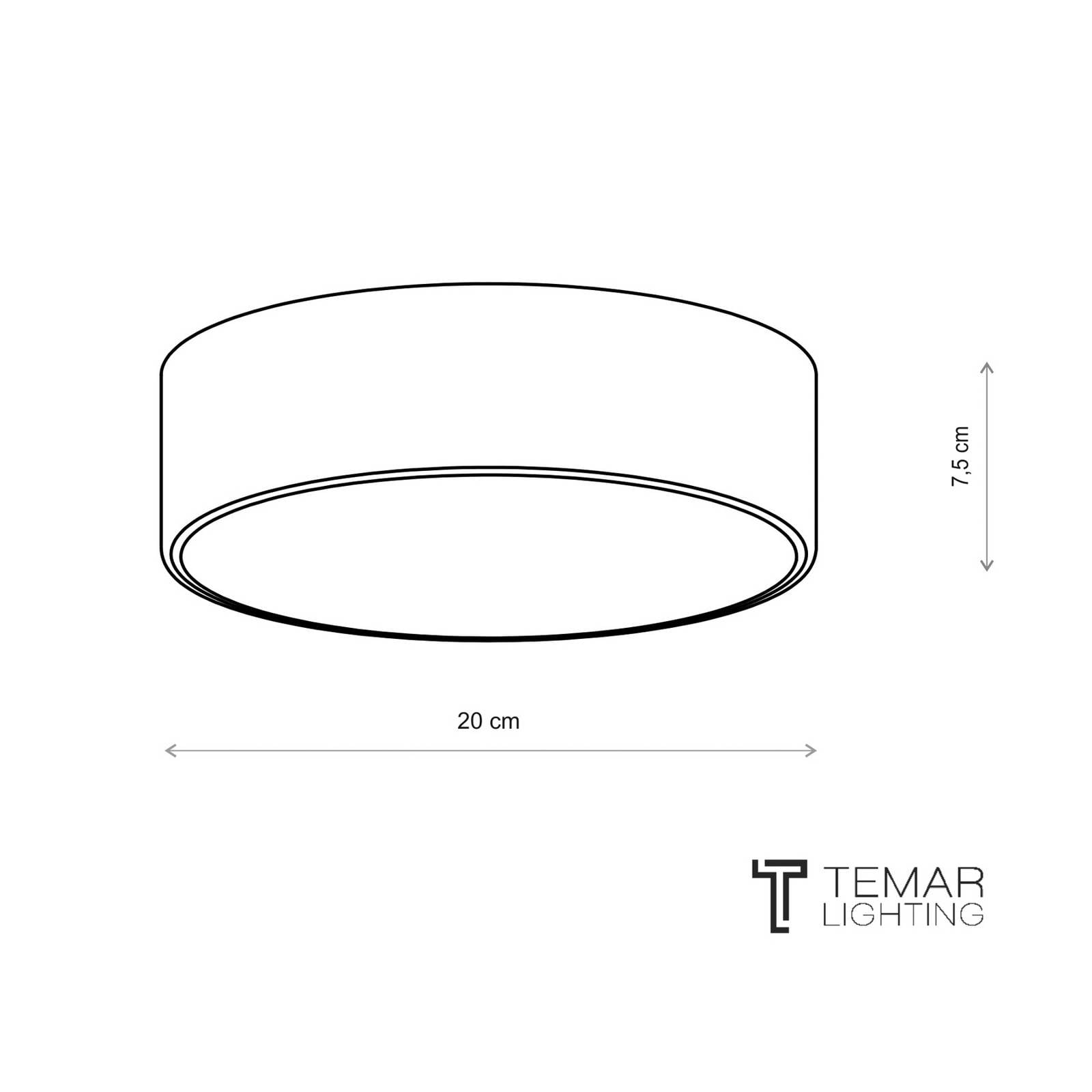  Temar Lighting Temar Lighting Cleo Ceiling Light, ø 20 Cm, Ip20, White, Metal, E27 