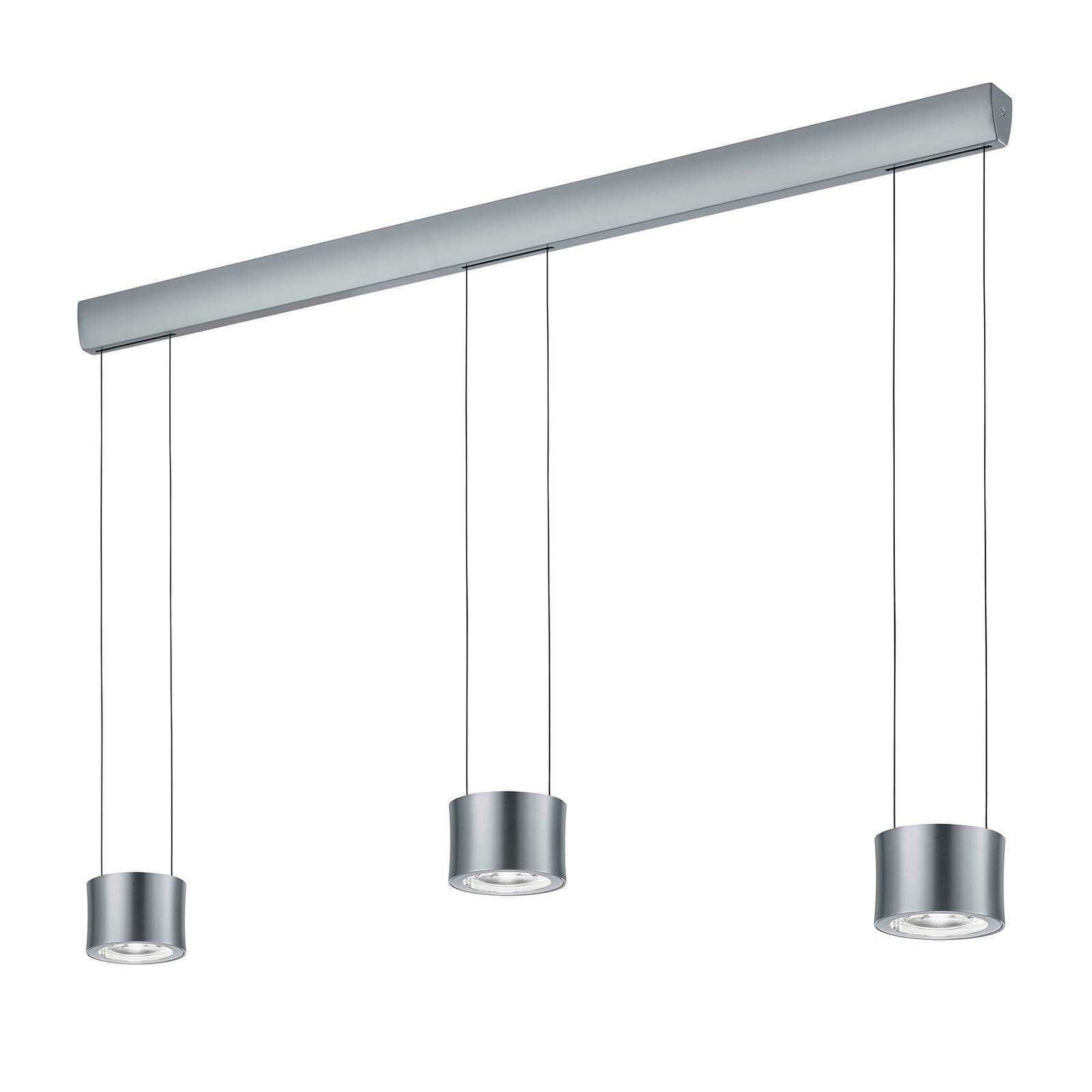 BANKAMP Impulse LED-hänglampa 3 lampor nickel