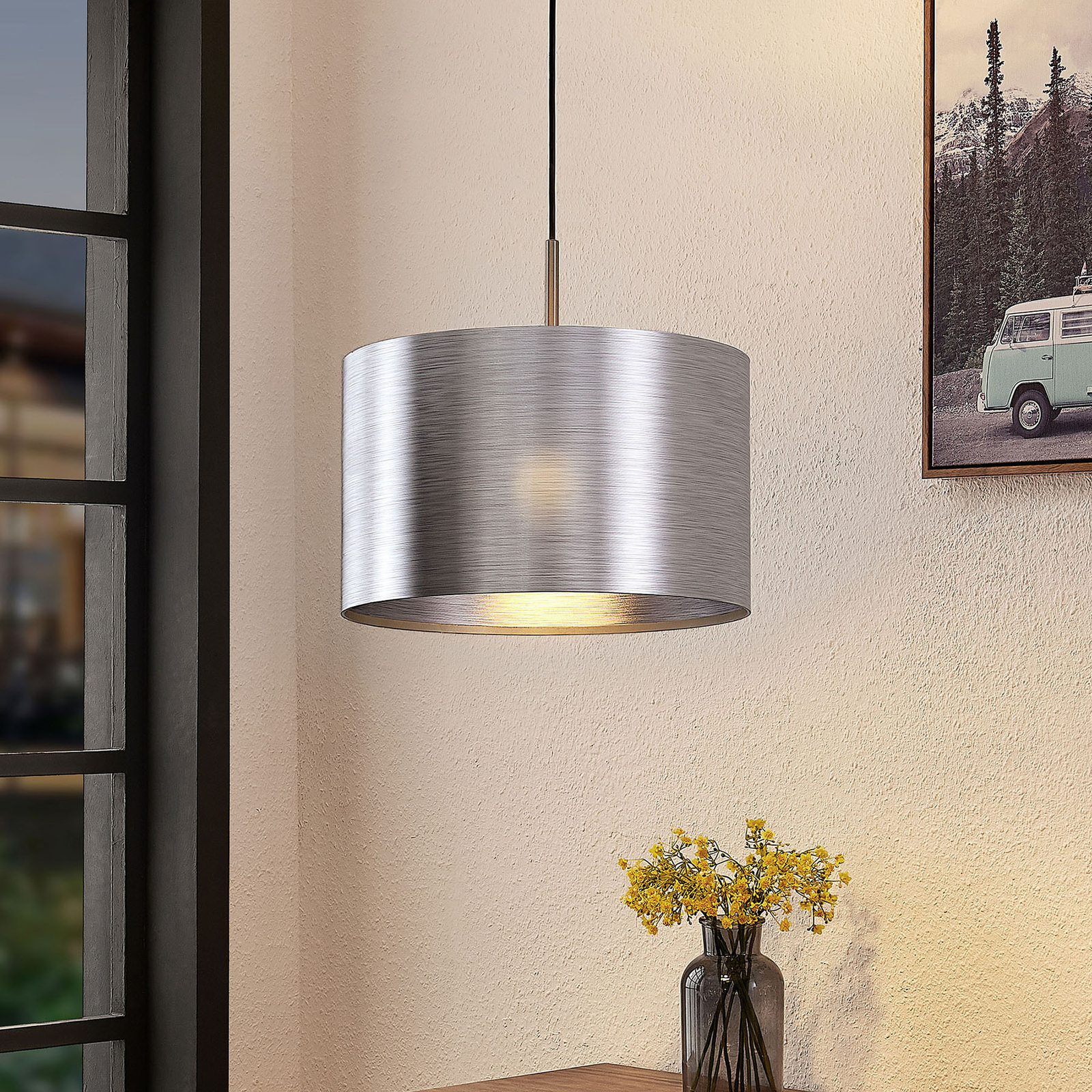 Lindby Dexin lampada a sospensione rotonda, 1 luce