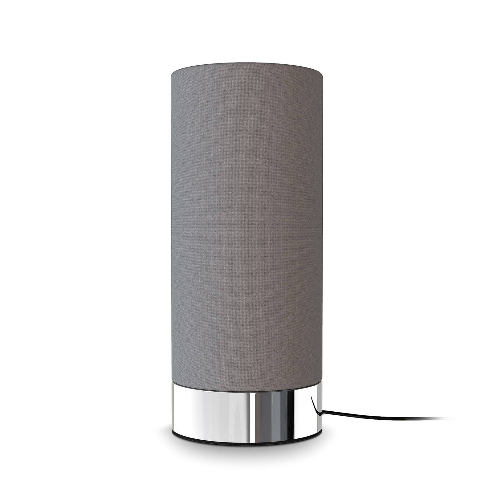 Bklicht - Tischleuchte Stoff Touchlampe dimmbar Nachttisch Schreibtisch Wohnzimmer grau - 40