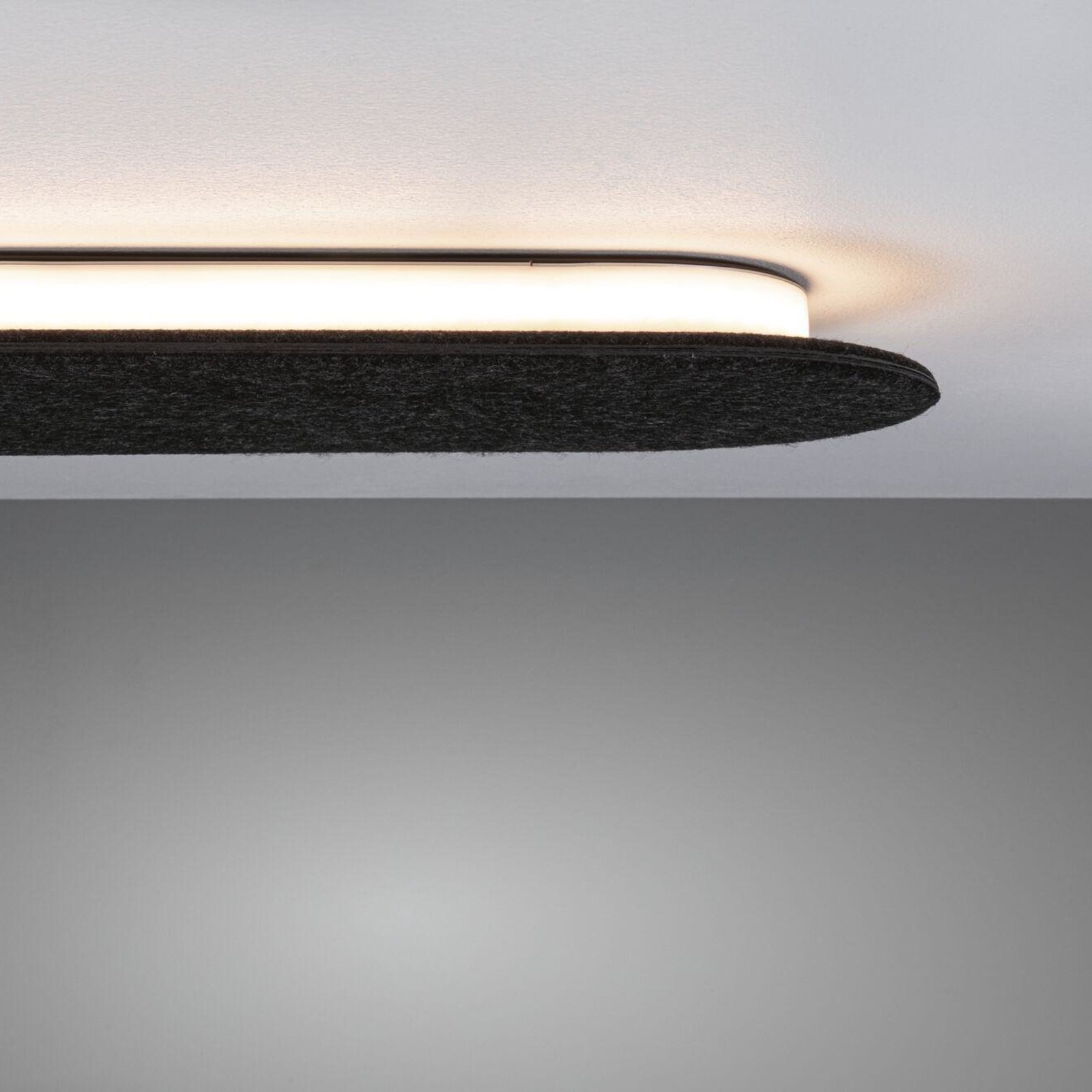 Paulmann Aplique LED de parede Tulga, 45 x 20 cm, antracite, feltro