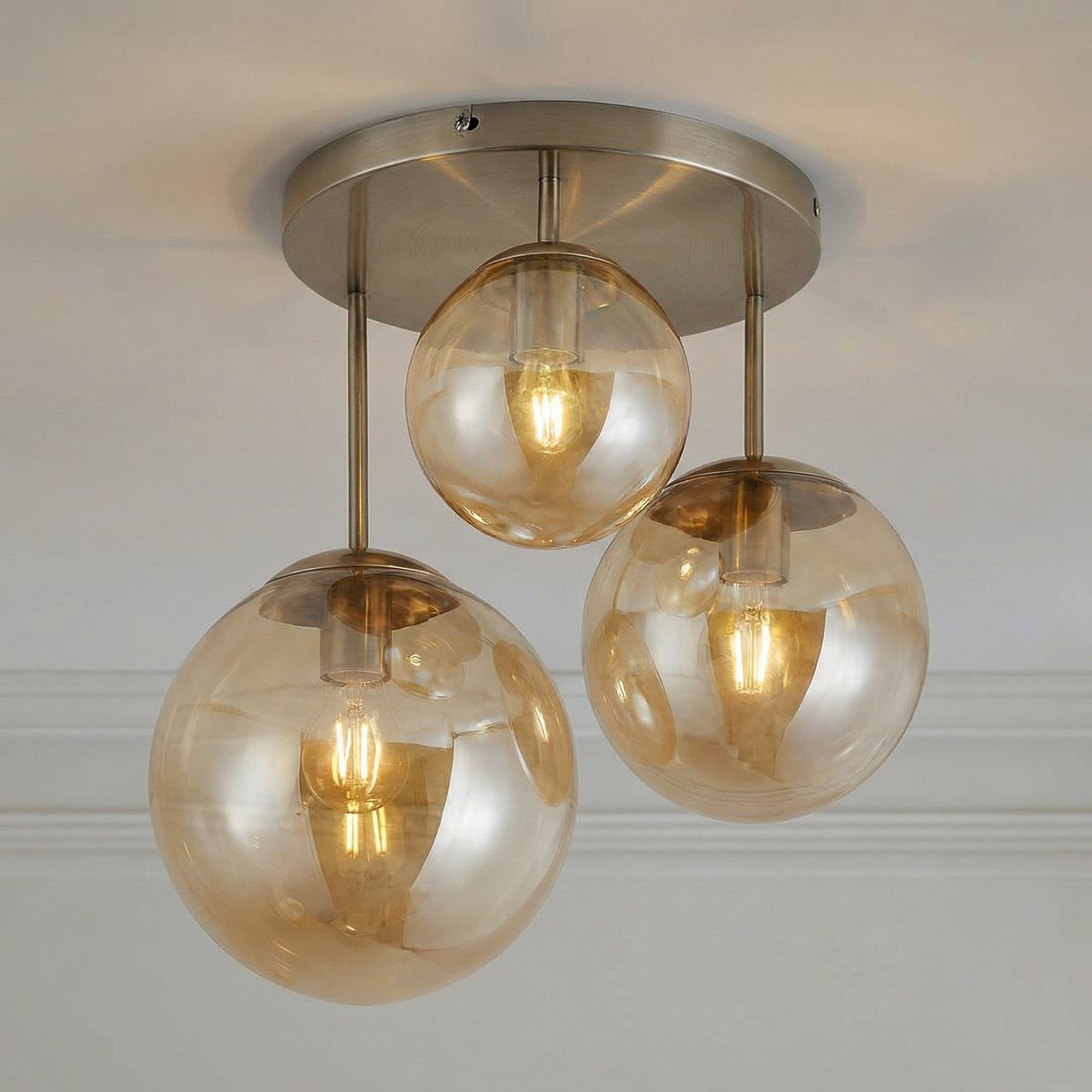 Teeja Cluster Plafonnier Amber - Lindby