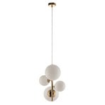 Bloom hanging light, four-bulb, gold