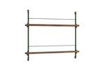 Magazine Shelving Smoked Oak/Pine Green - Moebe