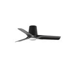 LED ceiling fan Hey, black, DC, quiet, Ø 90 cm, CCT