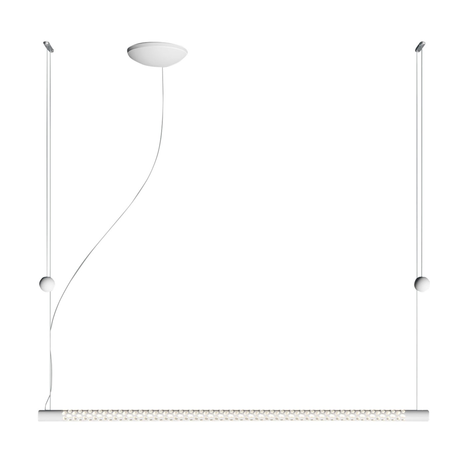 Rotaliana Squiggle H9 LED-hængelampe, hvid 176 cm