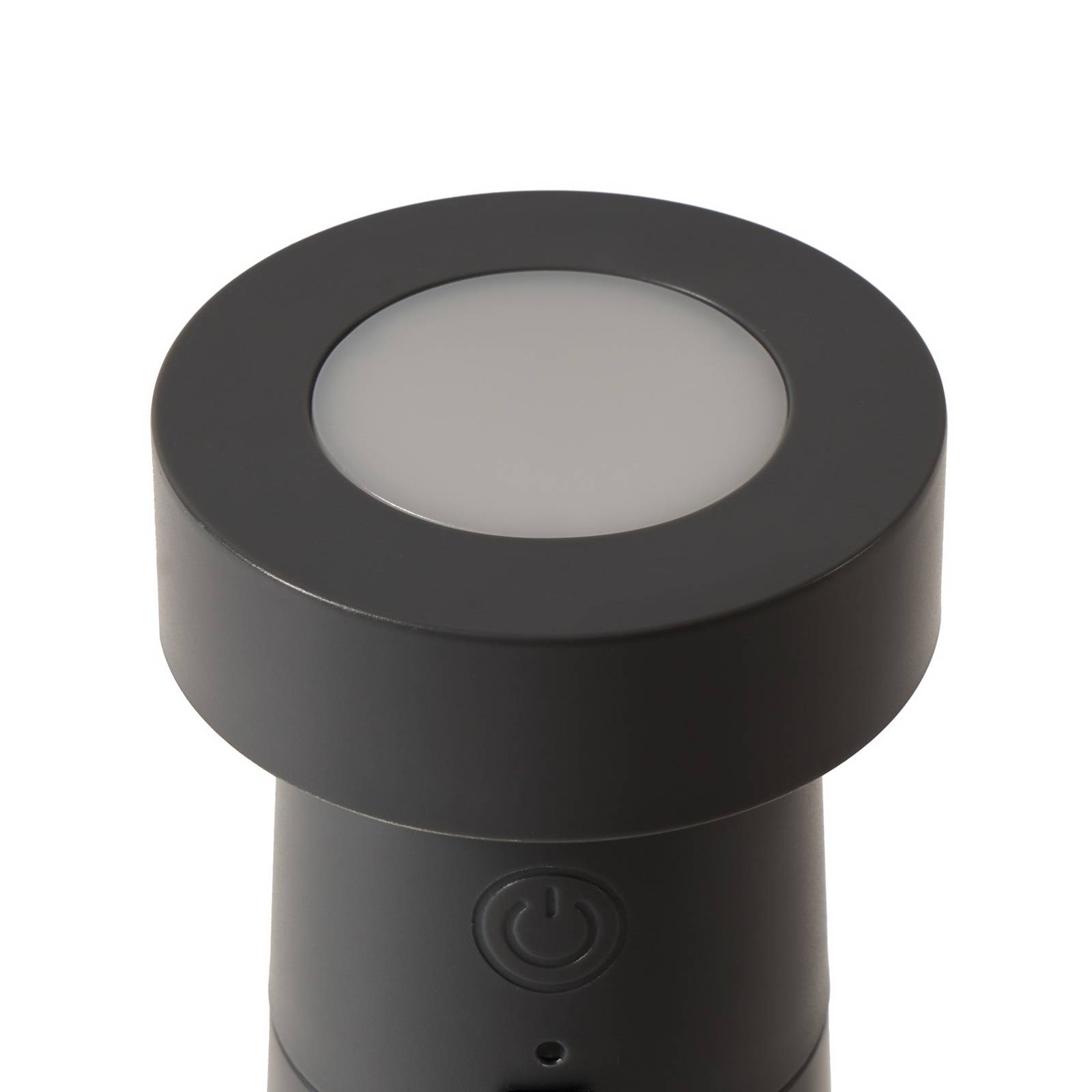 Lucande LED-Pfefferstreuer Pepper, ciemnoszary, akumulator, IP44