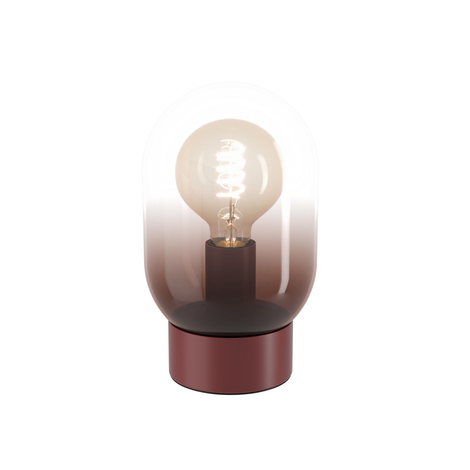 Stolová lampa Lequile, hnedá, sklo, kov, E27, výška 25,7 cm Stolová lampa Lequile, hnedá, sklo, kov, E27, výška 25,7 cm