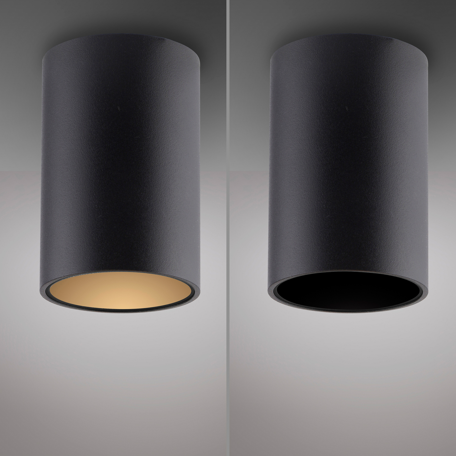 PURE LED лампа за баня Point, черна, Ø 6 cm, метал, IP44