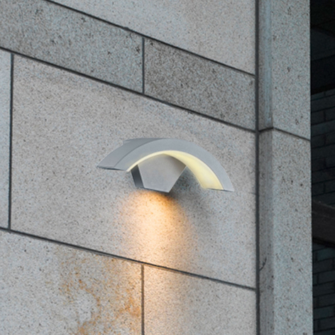 Titanfarbene Außenwandleuchte Ohio LED