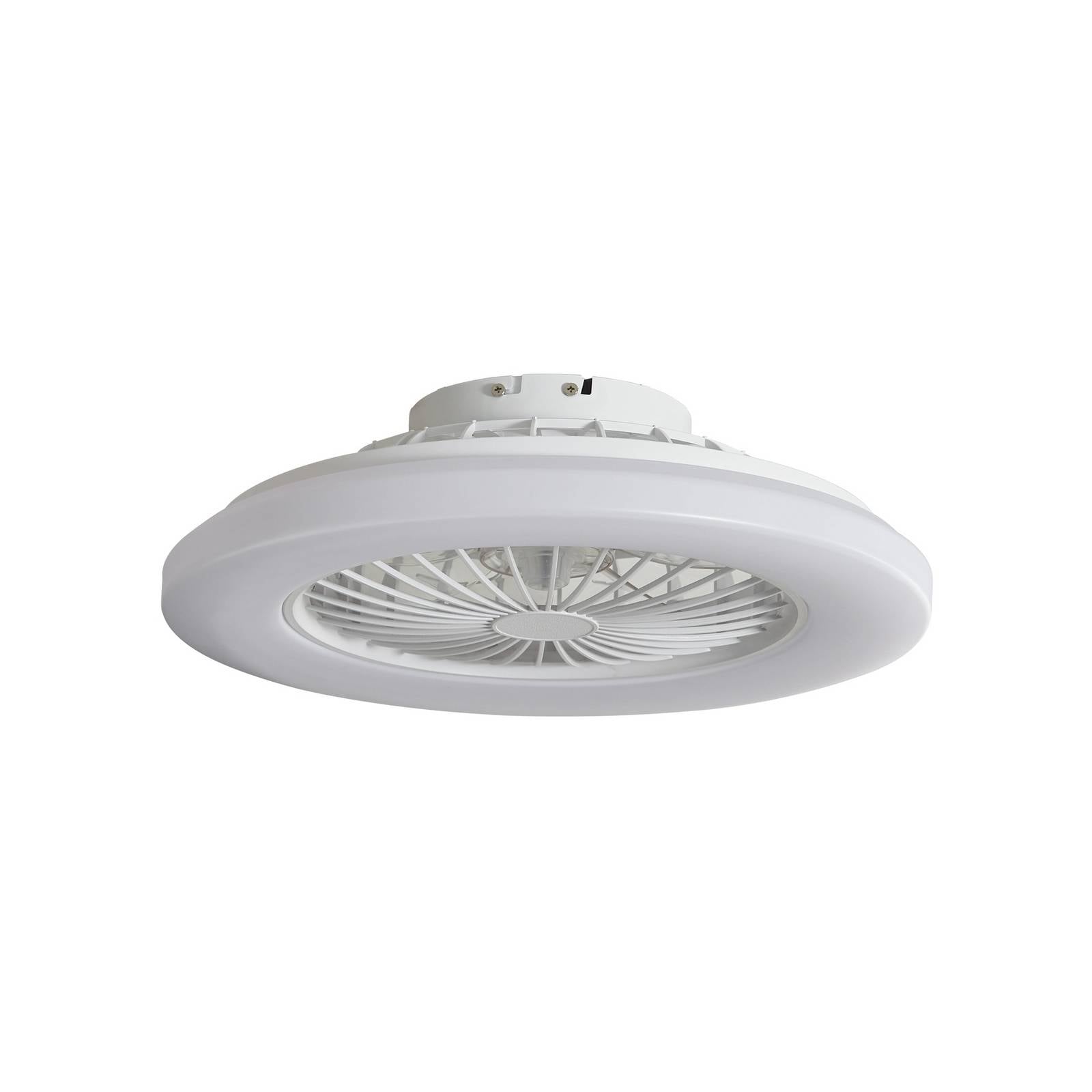 Lindby LED-Deckenventilator Vedin, weiß, DC, Ø 49 cm, CCT