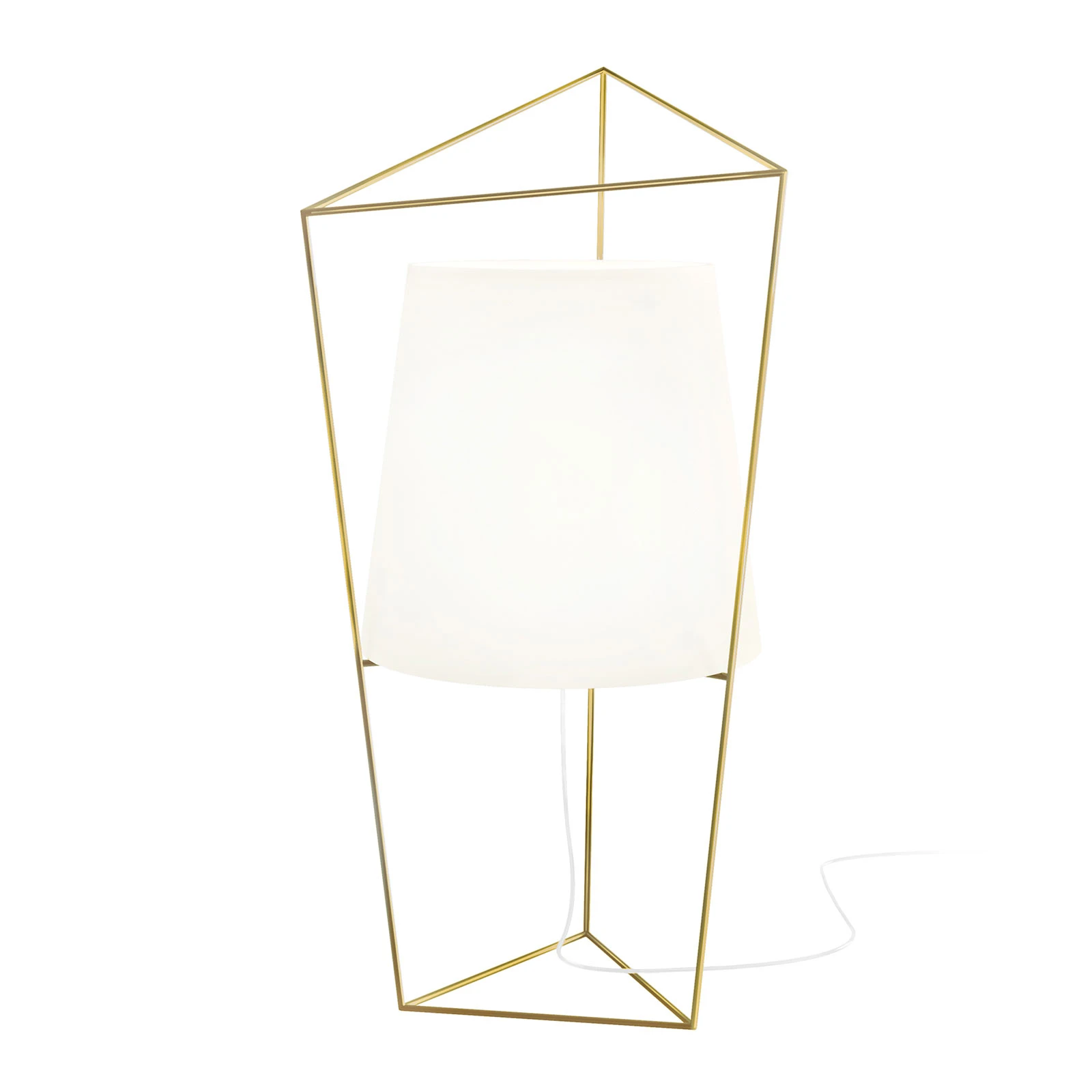 kdln Tischleuchte Tatu, messingfarben, Höhe 69 cm, Glas