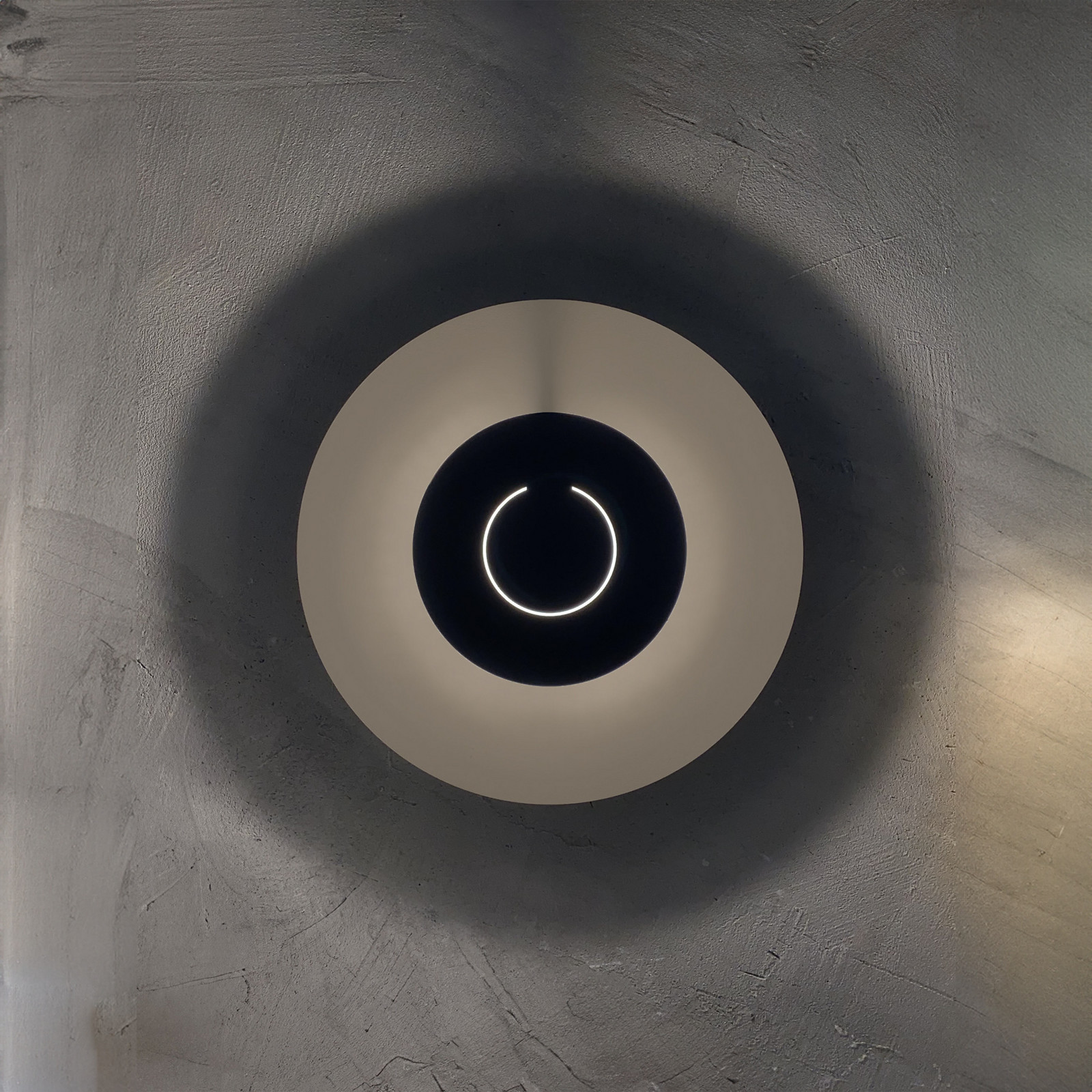 Aplică LED Knikerboker DoppioZero crem/gri Ø 30 cm - Hol - Design - crem antracit - Metal