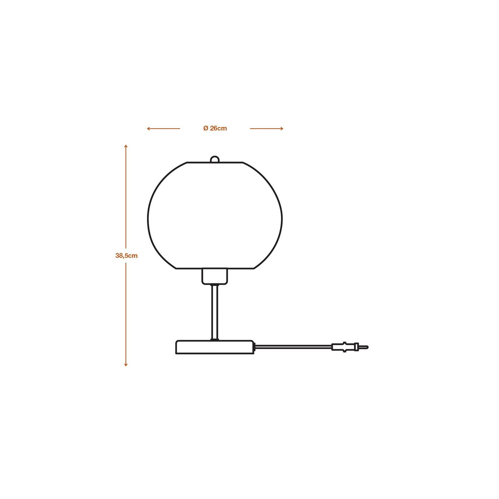 Lampa stołowa OSRAM BALL, brązowa, wysokość 39 cm, tektura falista, E27