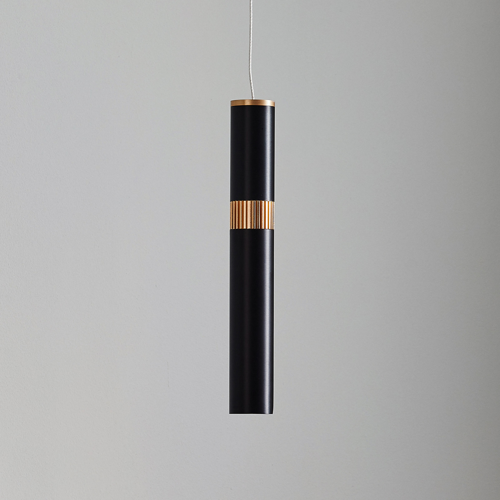 Lucande Bjarko lampă suspendată LED 1 bec - Bucătărie - modern - negru alamă - Metal