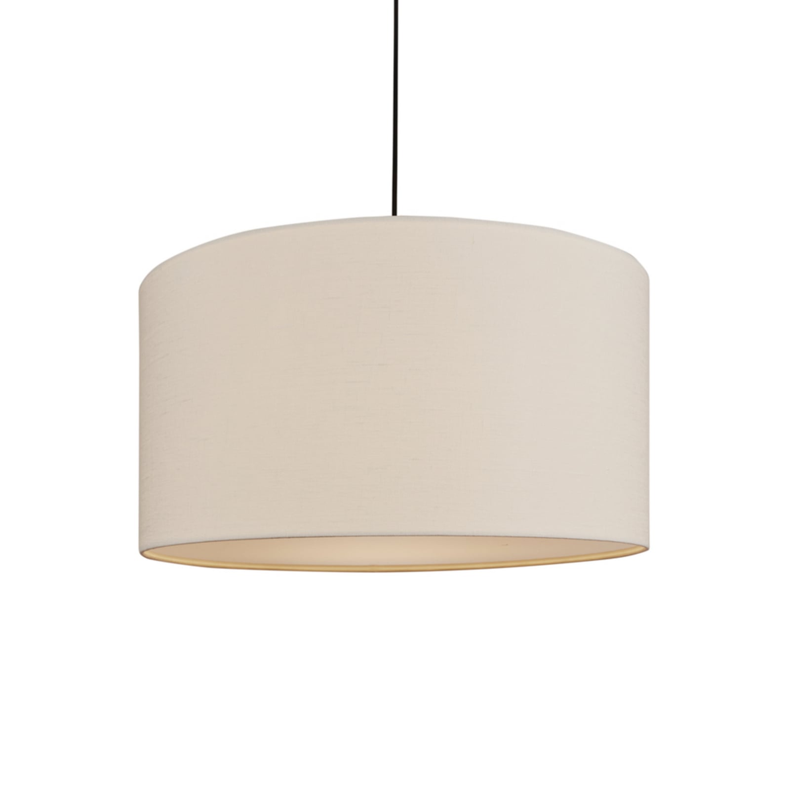 Lampada a sospensione Soft, Ø 60 cm, bianco/bronzo, lino, a 3 luci - Belid