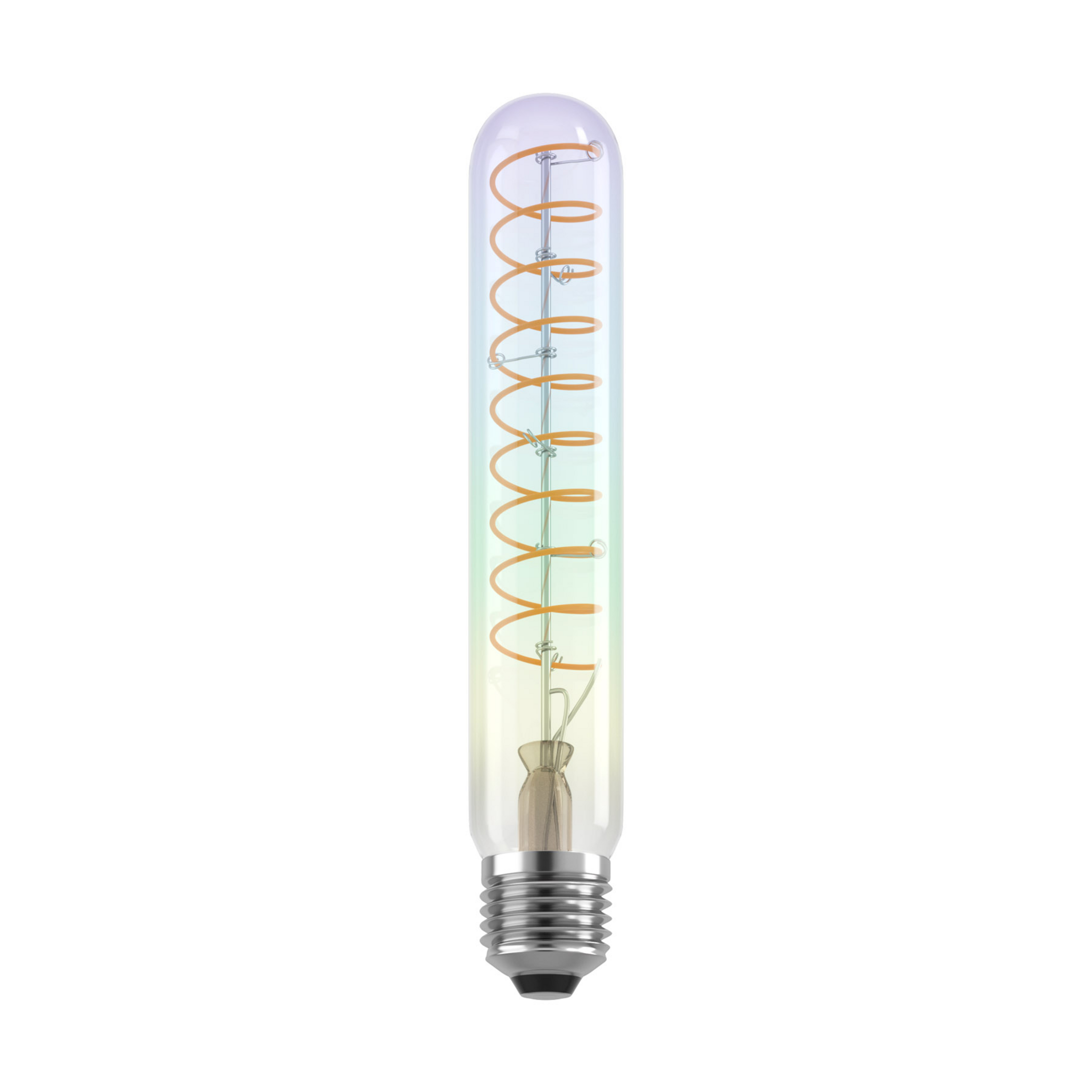 Bombilla LED E27 4W T30 2000K filamento iridiscente atenuable