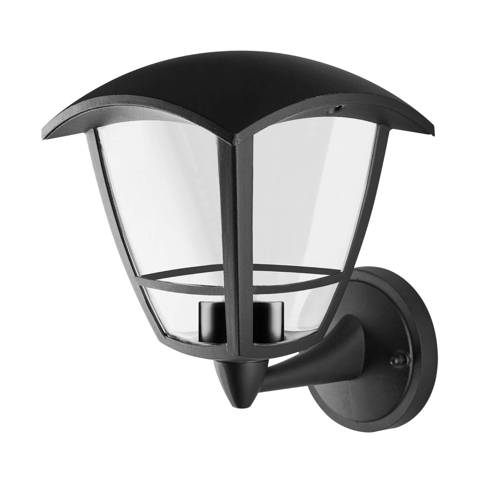 Segula Āra sienas lampa Antique up, melna, alumīnijs, E27