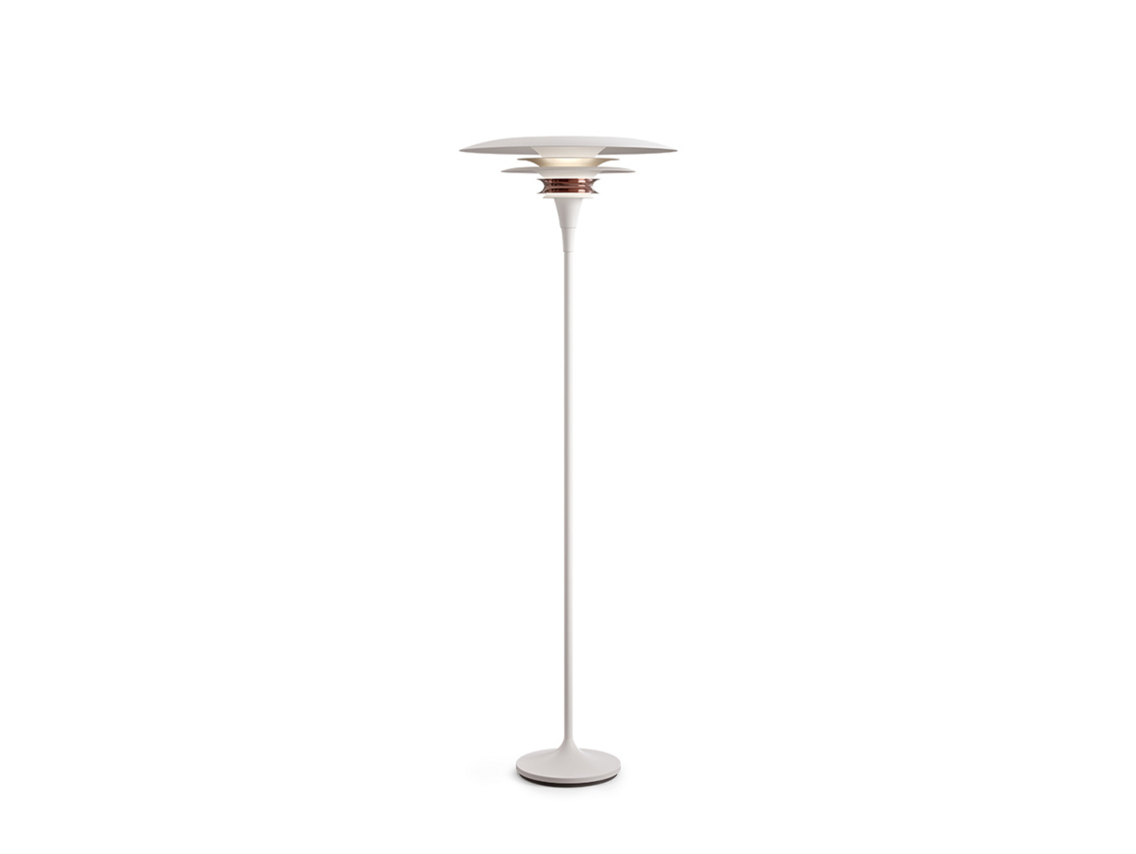 Diablo Lampadar Ø50 Matt White/Rosé Silver - Belid