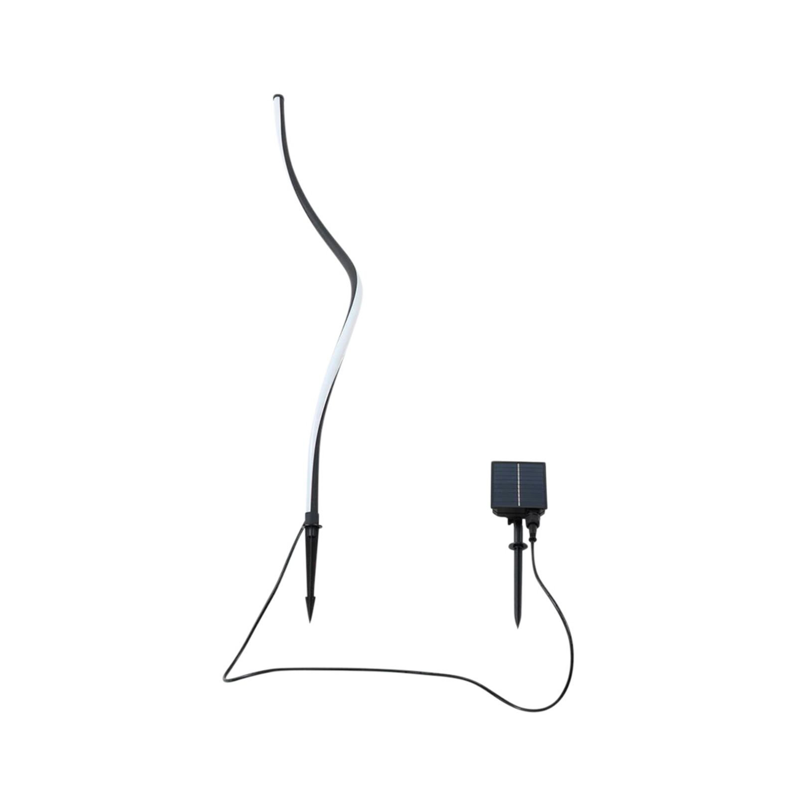 Sabriel Curved Lampă cu celule solare Negru - Lindby