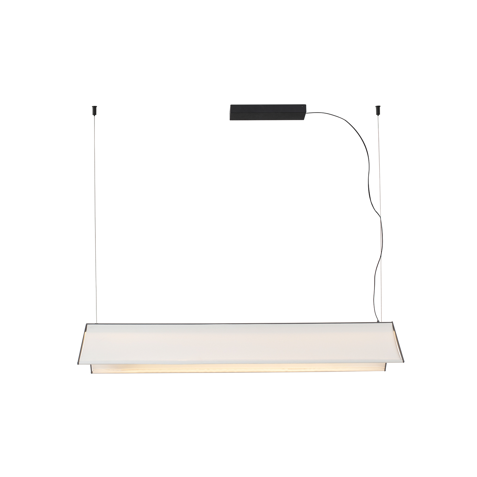 Lámpara colgante LED de superficie Ludovico, 115 cm, blanca