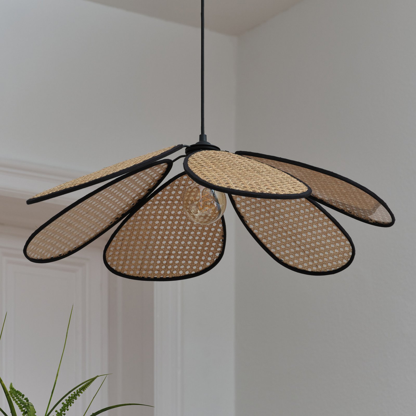 Lampada a sospensione OSRAM Decor Rattan Daisy, Ø 69 cm, beige, E27