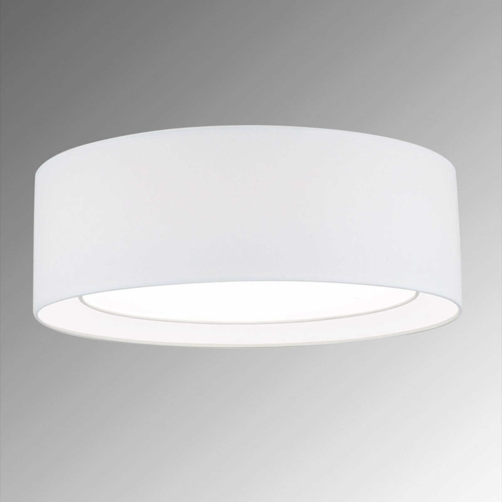 Round fabric ceiling light Antoni in white