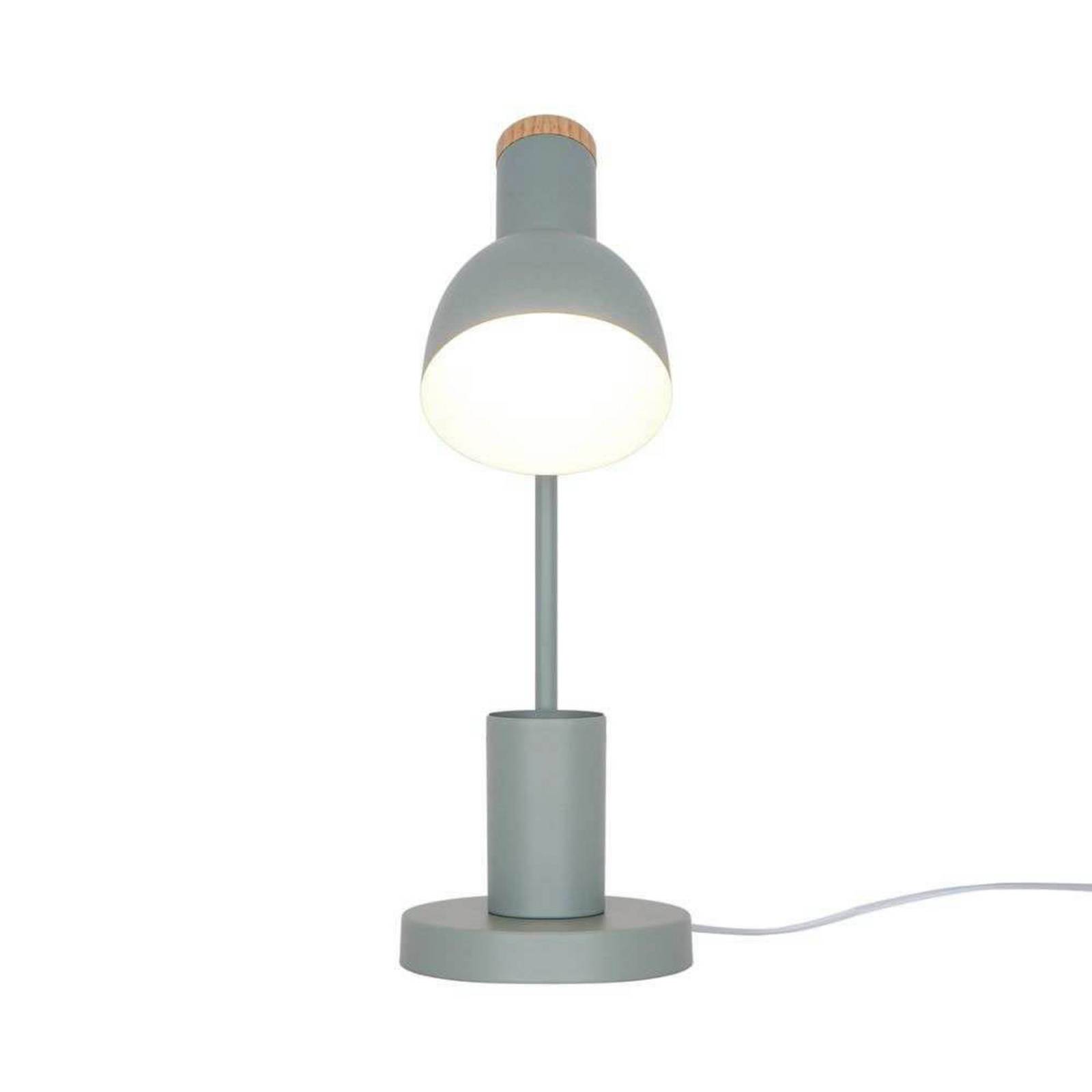 Lampa stołowa Devone, kolor zielony, wysokość 43 cm, metal