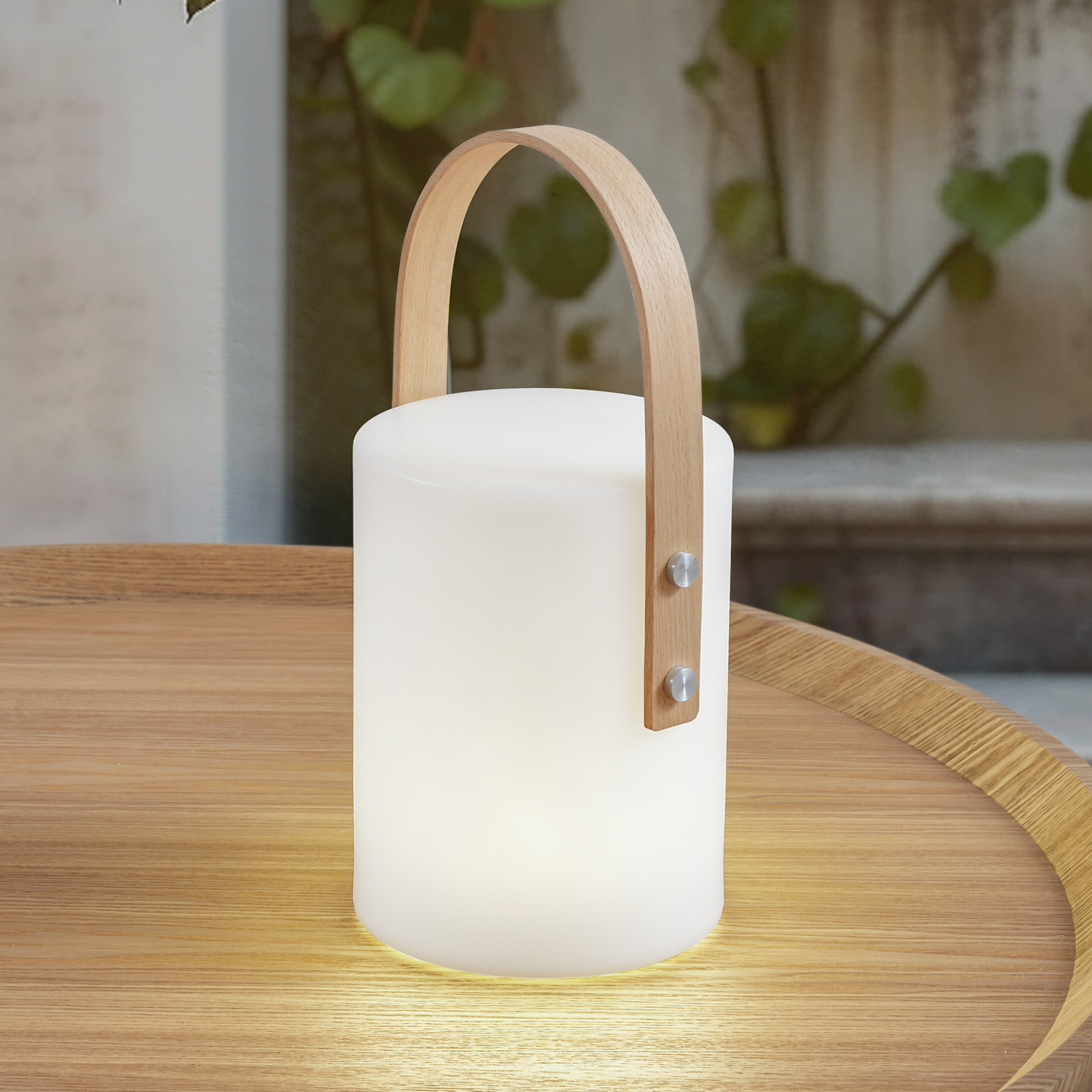 Lindby LED-Akku-Außentischleuchte Juria, weiß, CCT, IP44