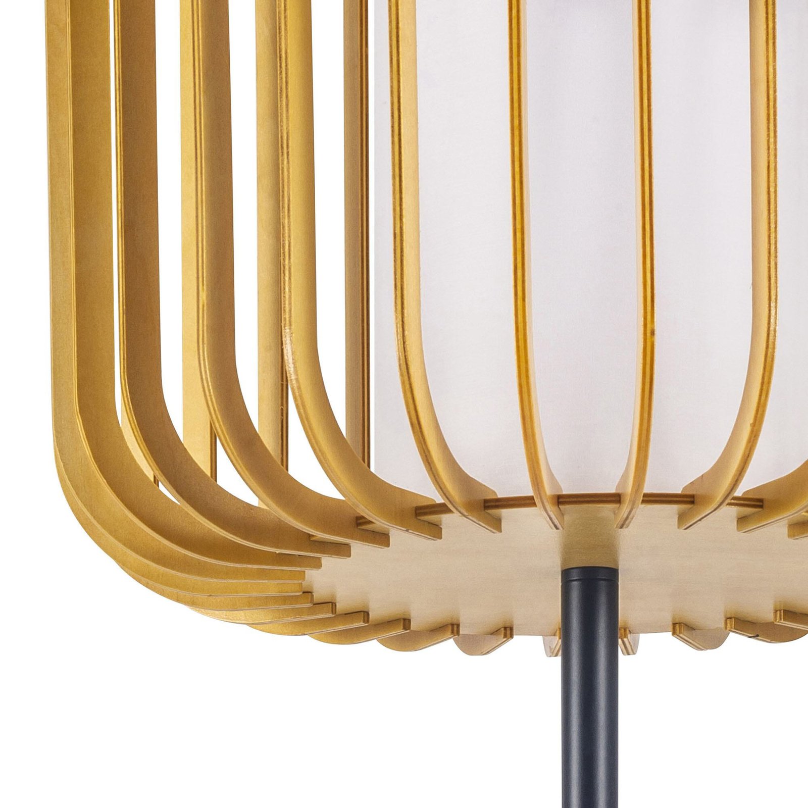 Forlight lampadaire Viva, marron clair, bois/métal, hauteur 160 cm